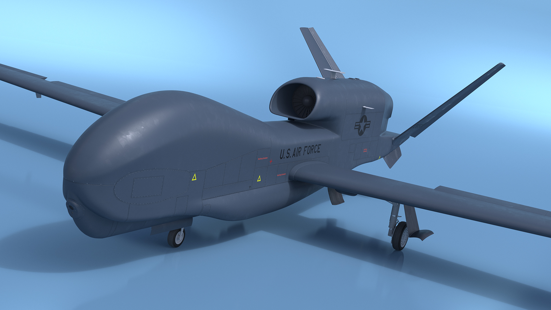 Drone RQ-4 Global Hawk Rigged 3D model
