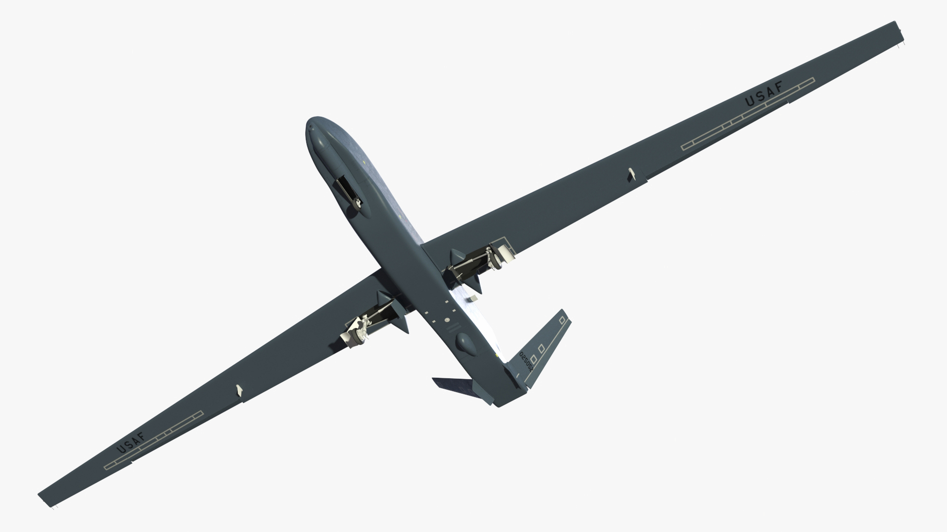 Drone RQ-4 Global Hawk Rigged 3D model