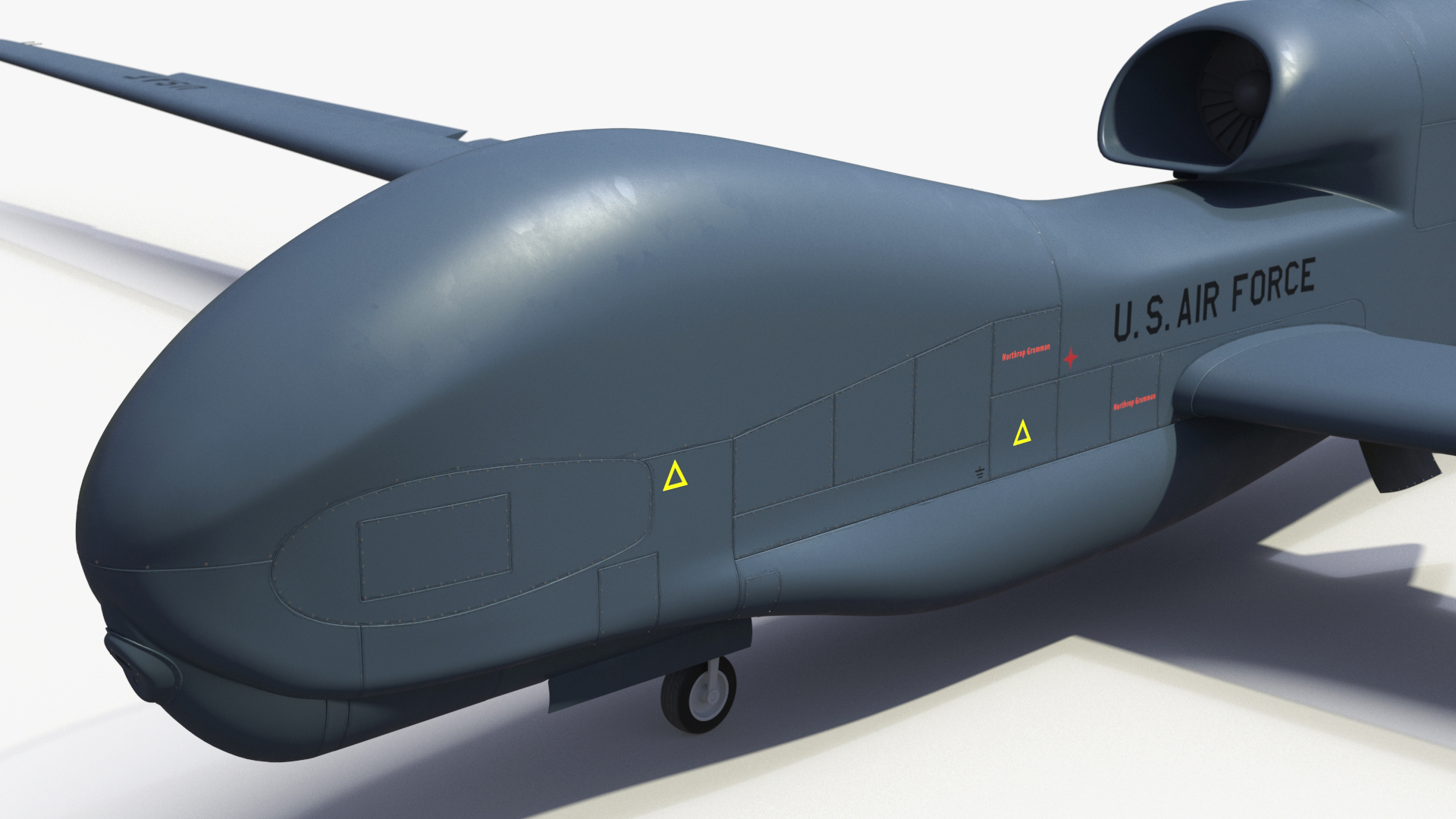 Drone RQ-4 Global Hawk Rigged 3D model
