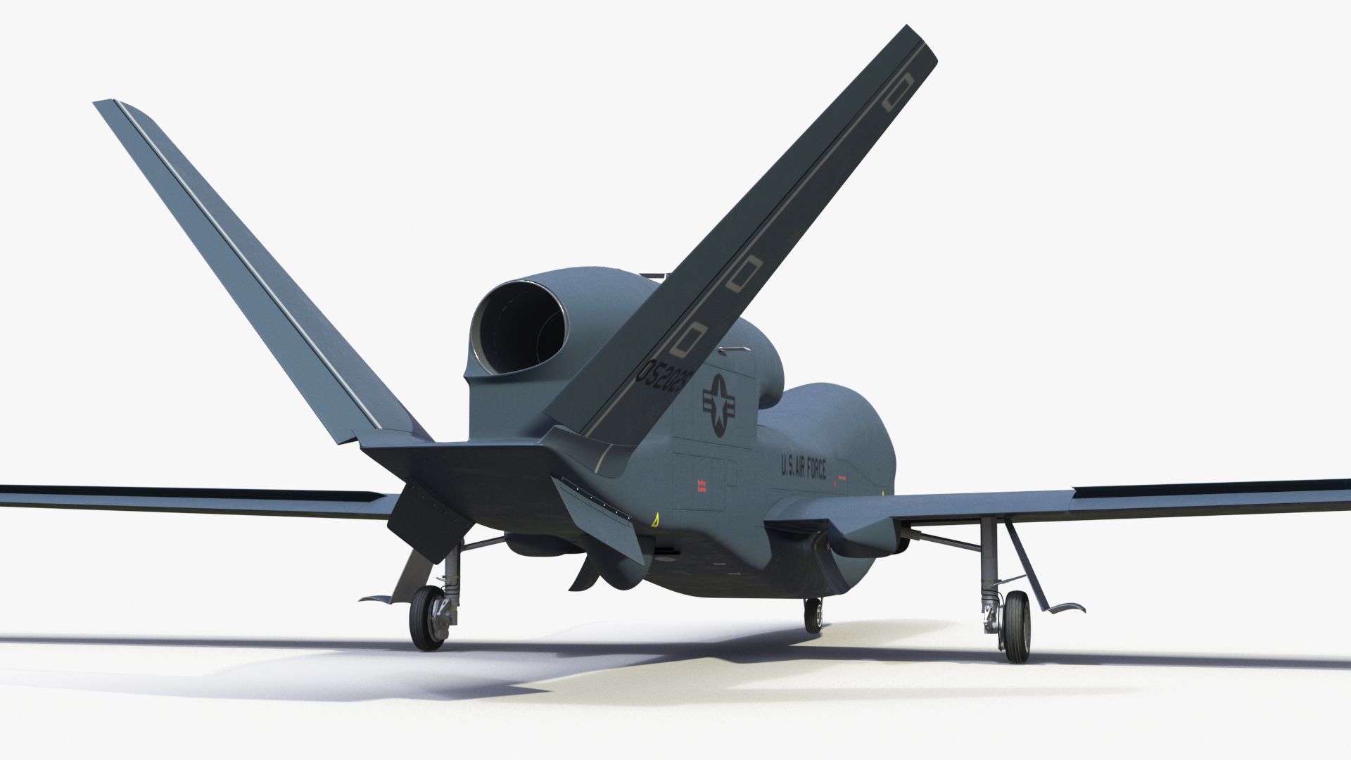 Drone RQ-4 Global Hawk Rigged 3D model