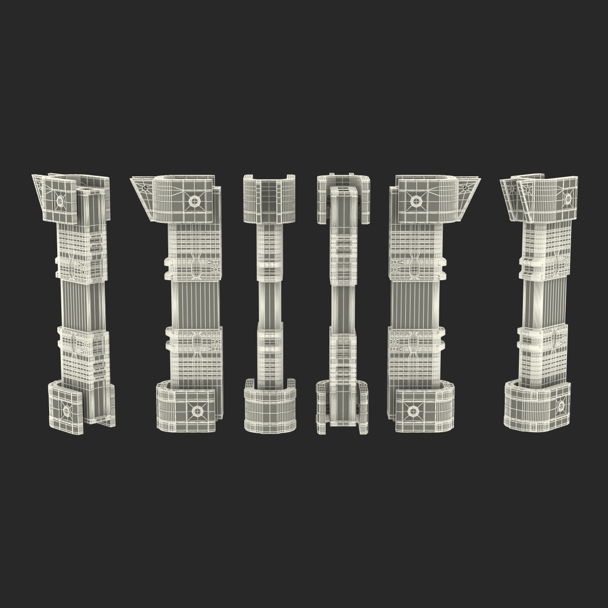 Sci Fi Anodized Piston 2 3D model