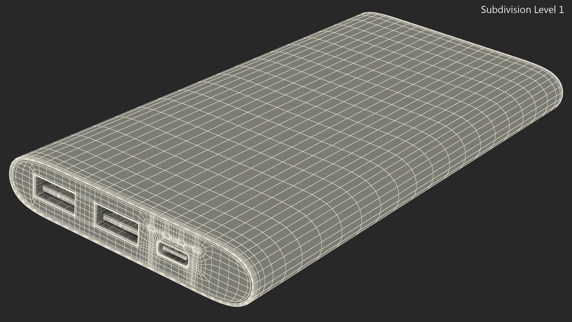 3D Samsung Battery Pack 10000mAh Silver