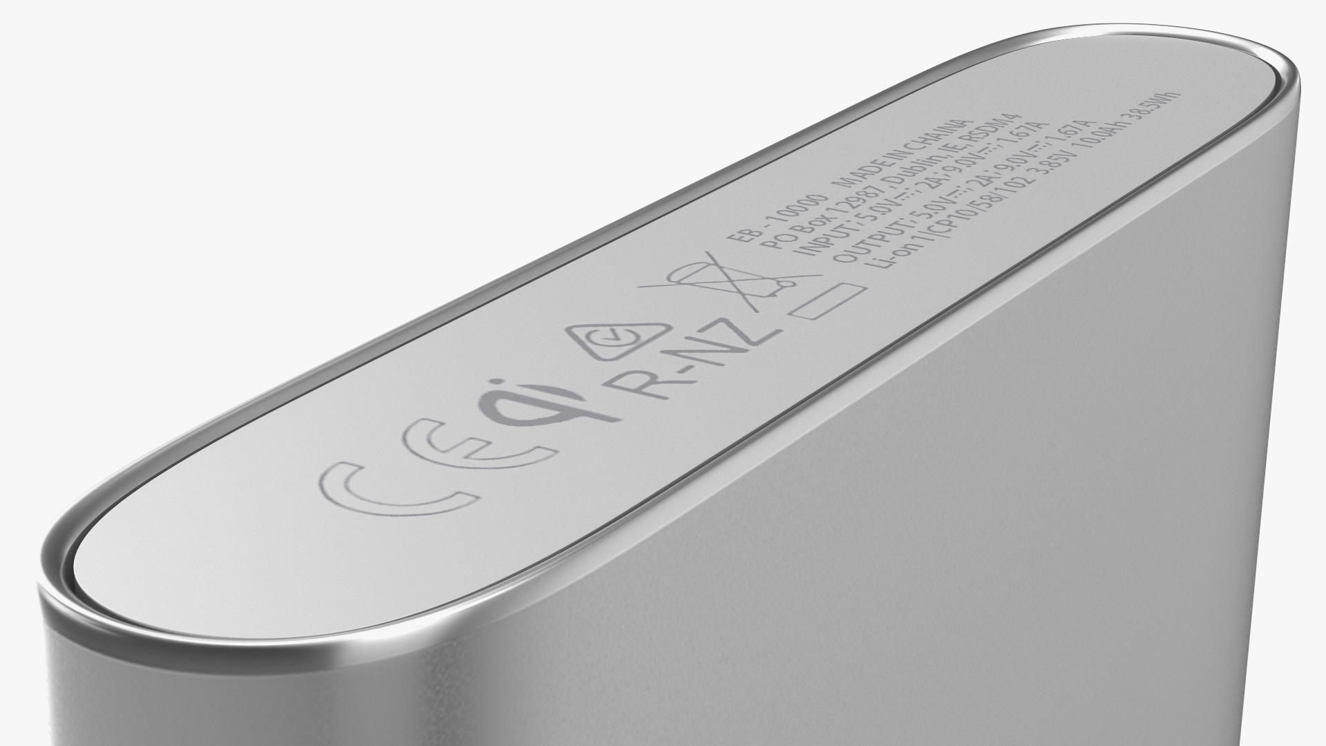 3D Samsung Battery Pack 10000mAh Silver