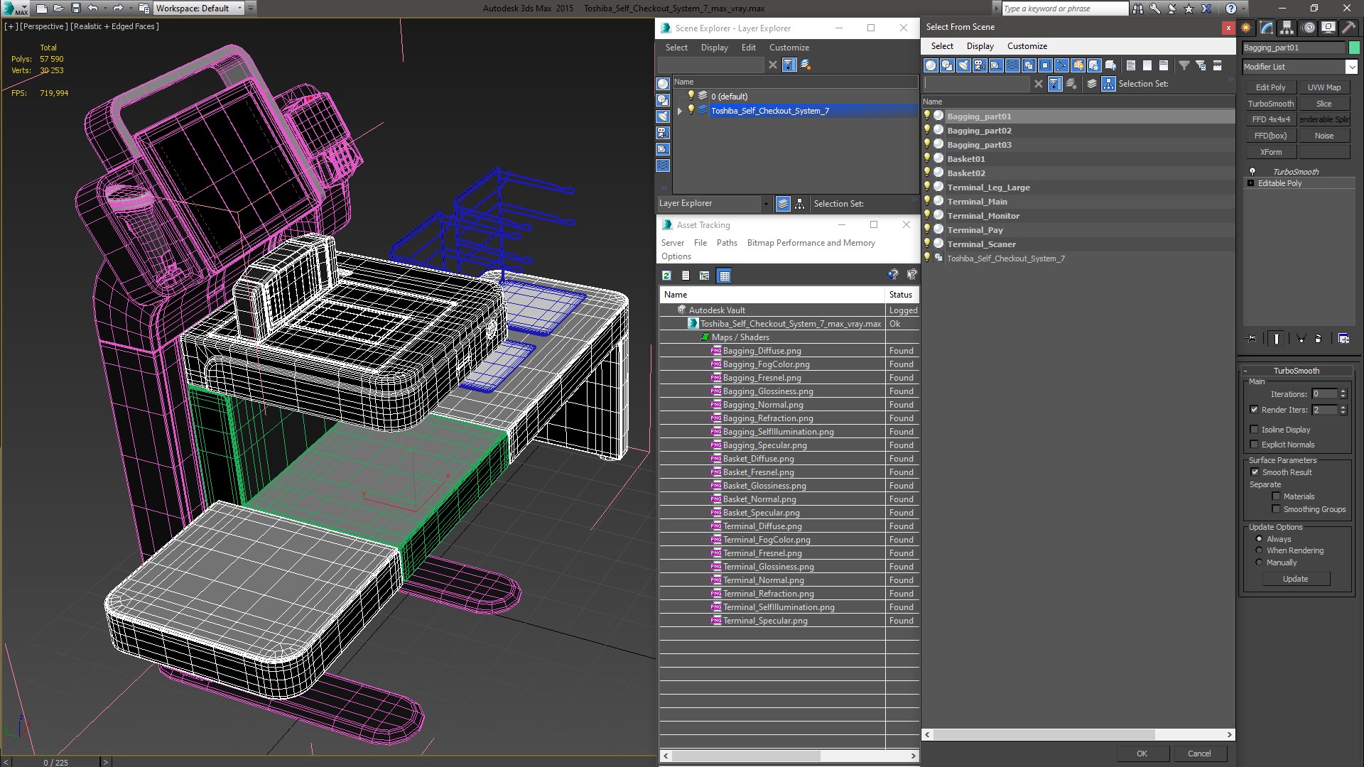 3D model Toshiba Self Checkout System 7