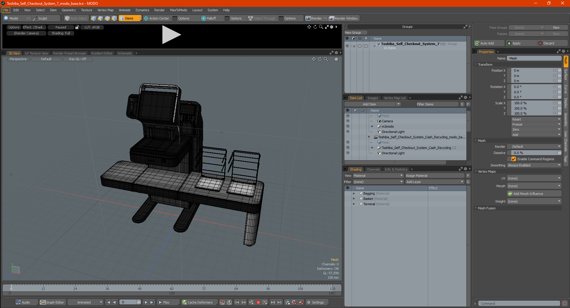 3D model Toshiba Self Checkout System 7