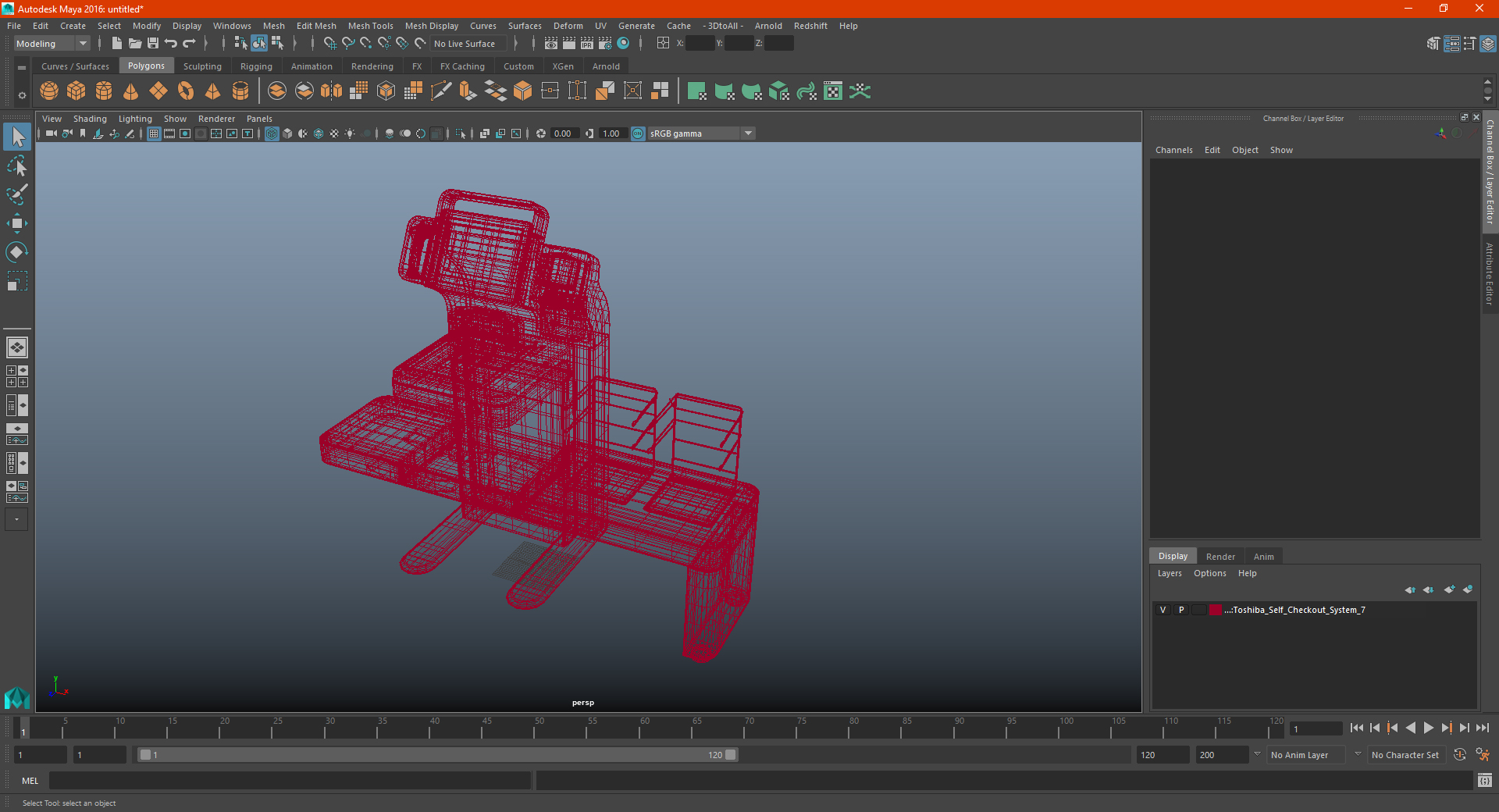 3D model Toshiba Self Checkout System 7