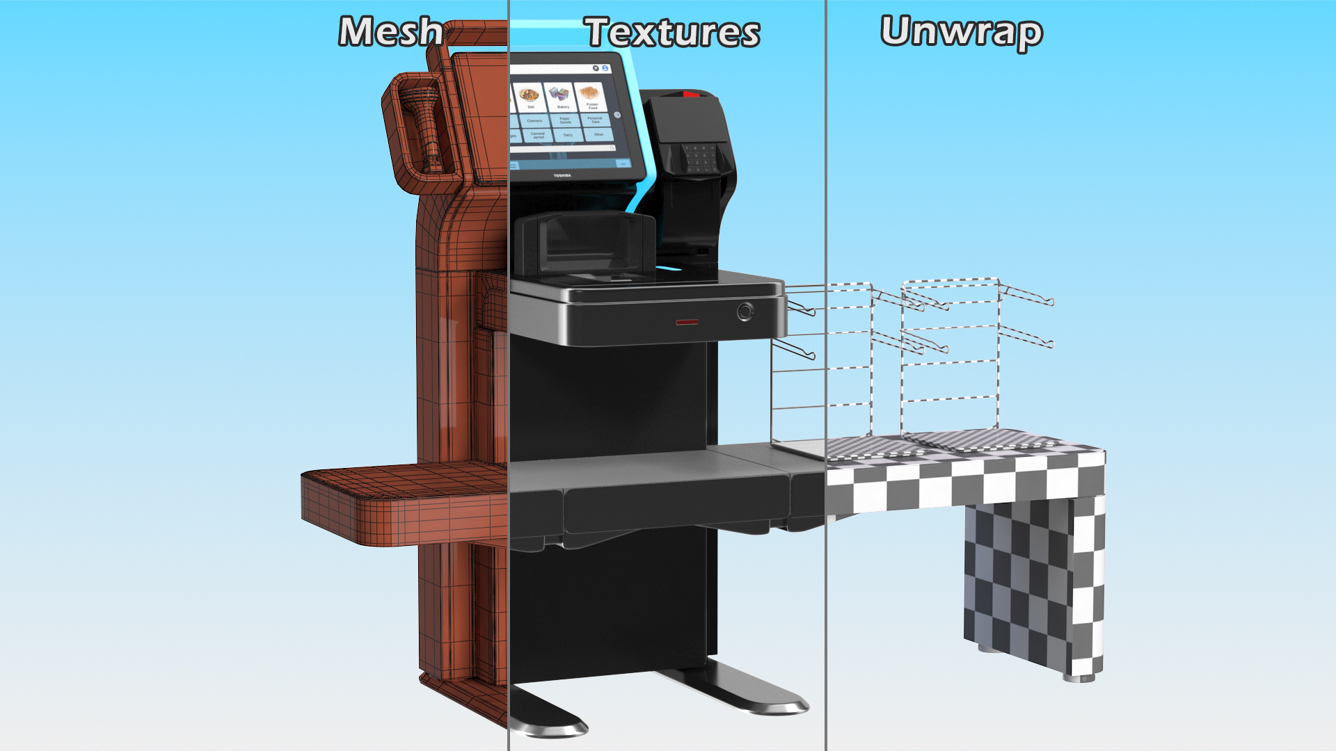 3D model Toshiba Self Checkout System 7