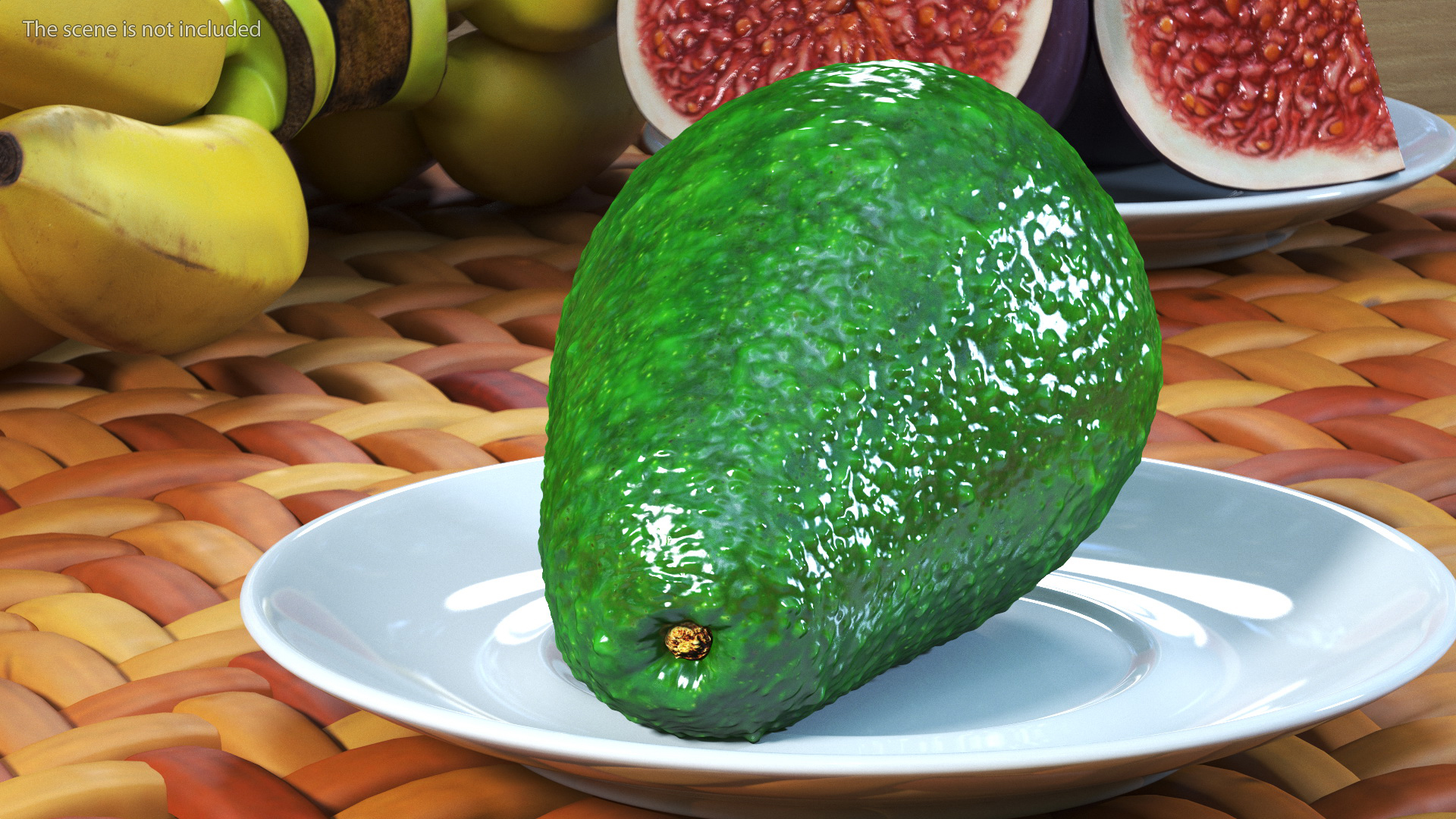 3D Avocado Fruit model