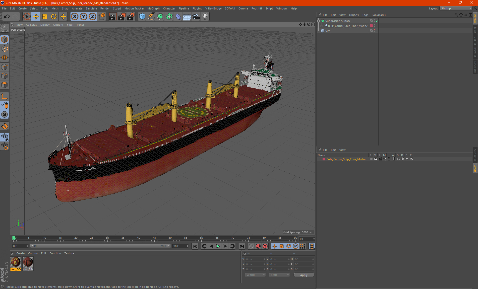 3D Bulk Carrier Ship Thor Madoc model
