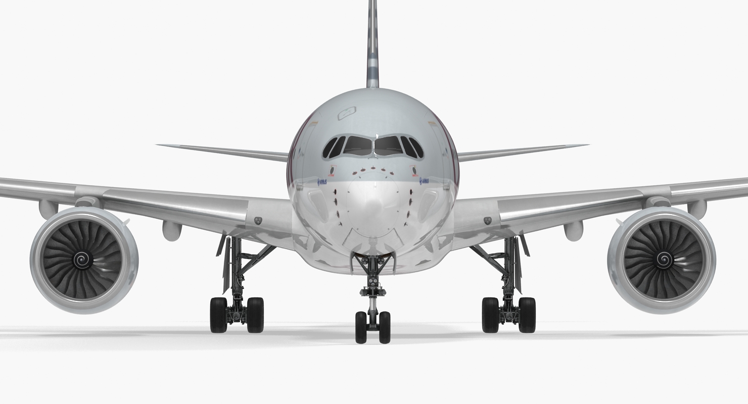 3D Airbus A350 900 Qatar