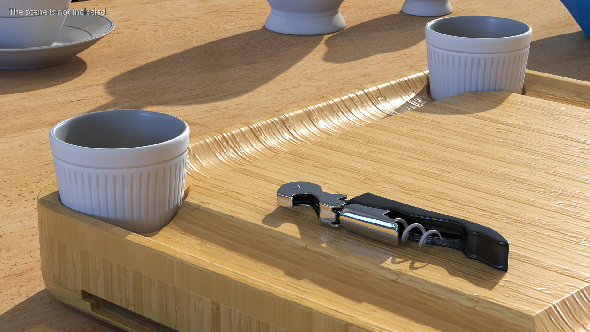 Bamboo Charcuterie Boards Set 3D model