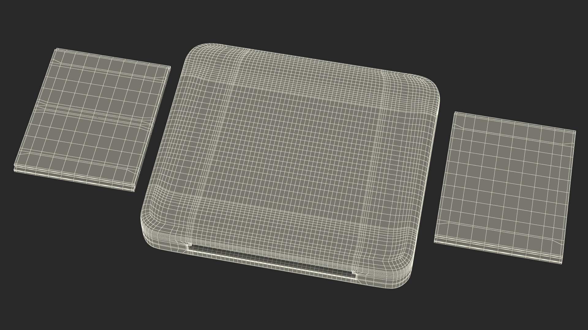 Bamboo Charcuterie Boards Set 3D model