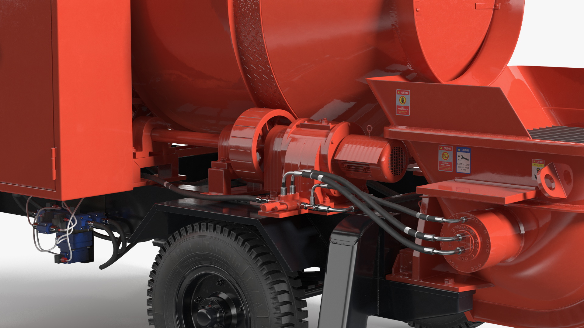 3D Electric Concrete Mixer Pump JBT40 Rigged