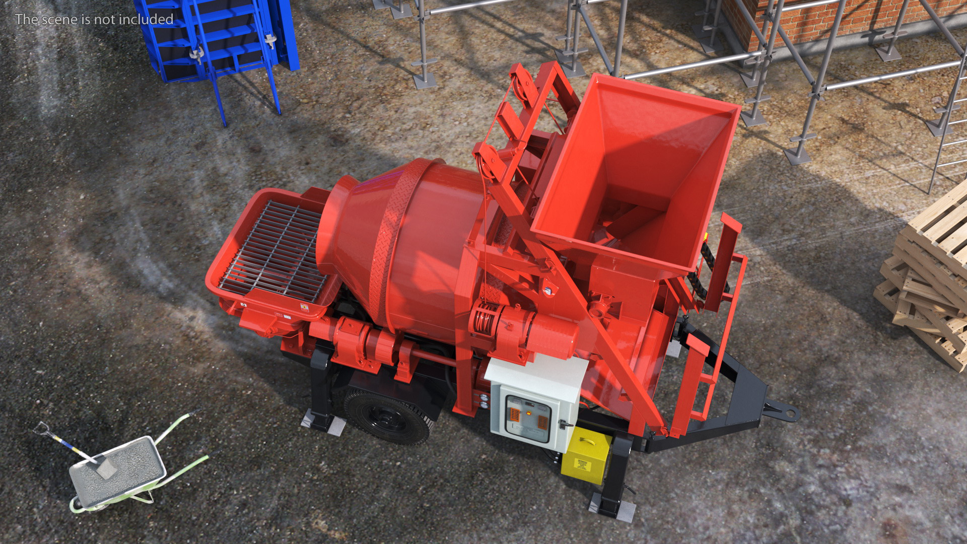 3D Electric Concrete Mixer Pump JBT40 Rigged
