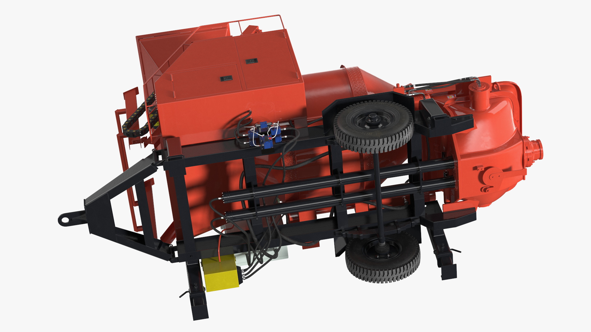 3D Electric Concrete Mixer Pump JBT40 Rigged