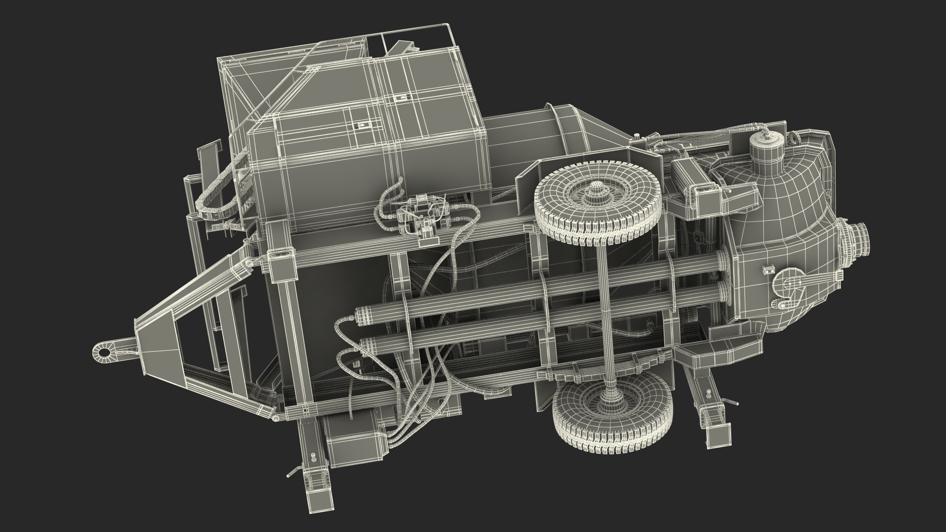 3D Electric Concrete Mixer Pump JBT40 Rigged