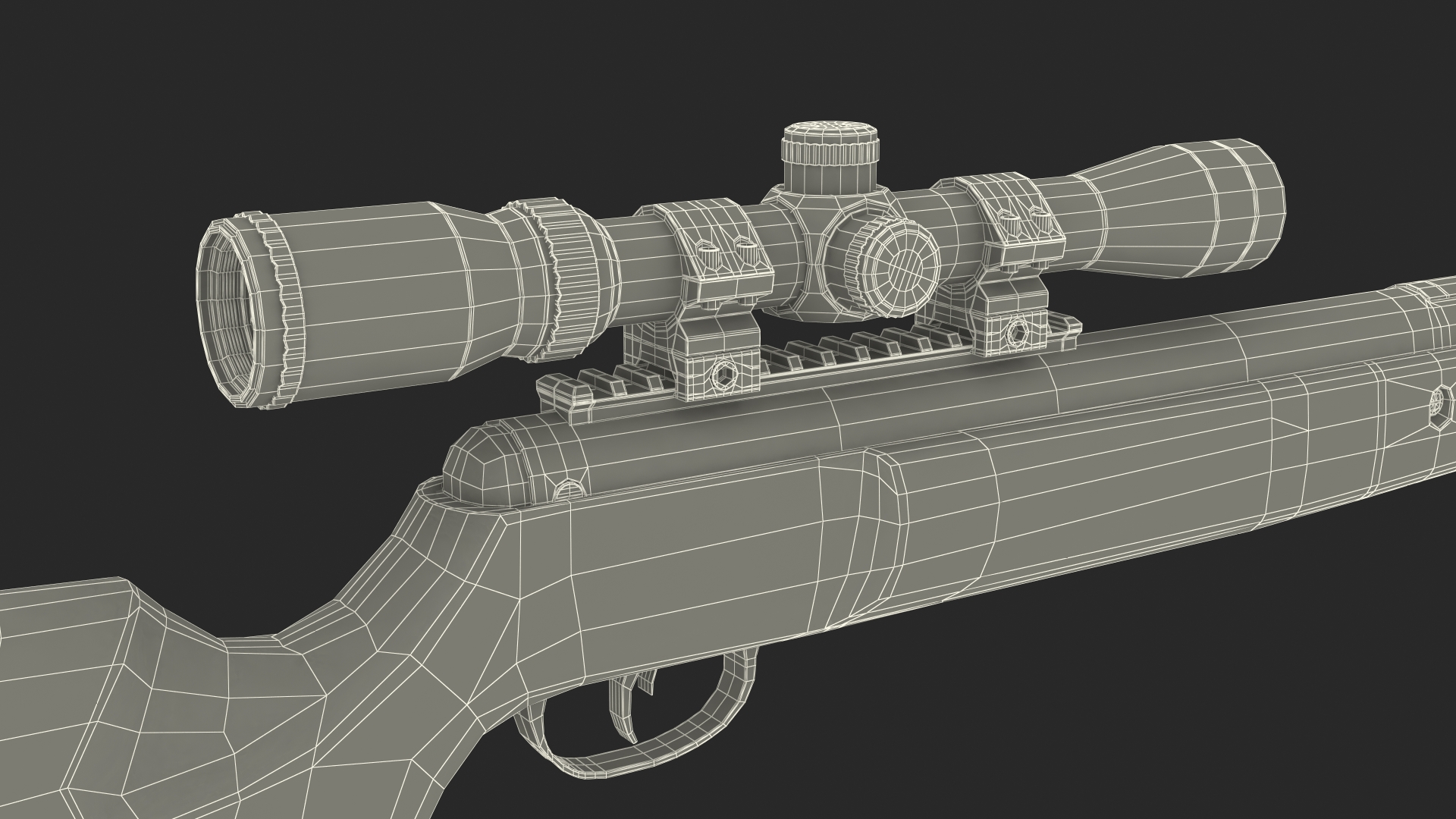 3D model Crosman Nitro Venom Break Barrel Air Rifle with Scope Rigged