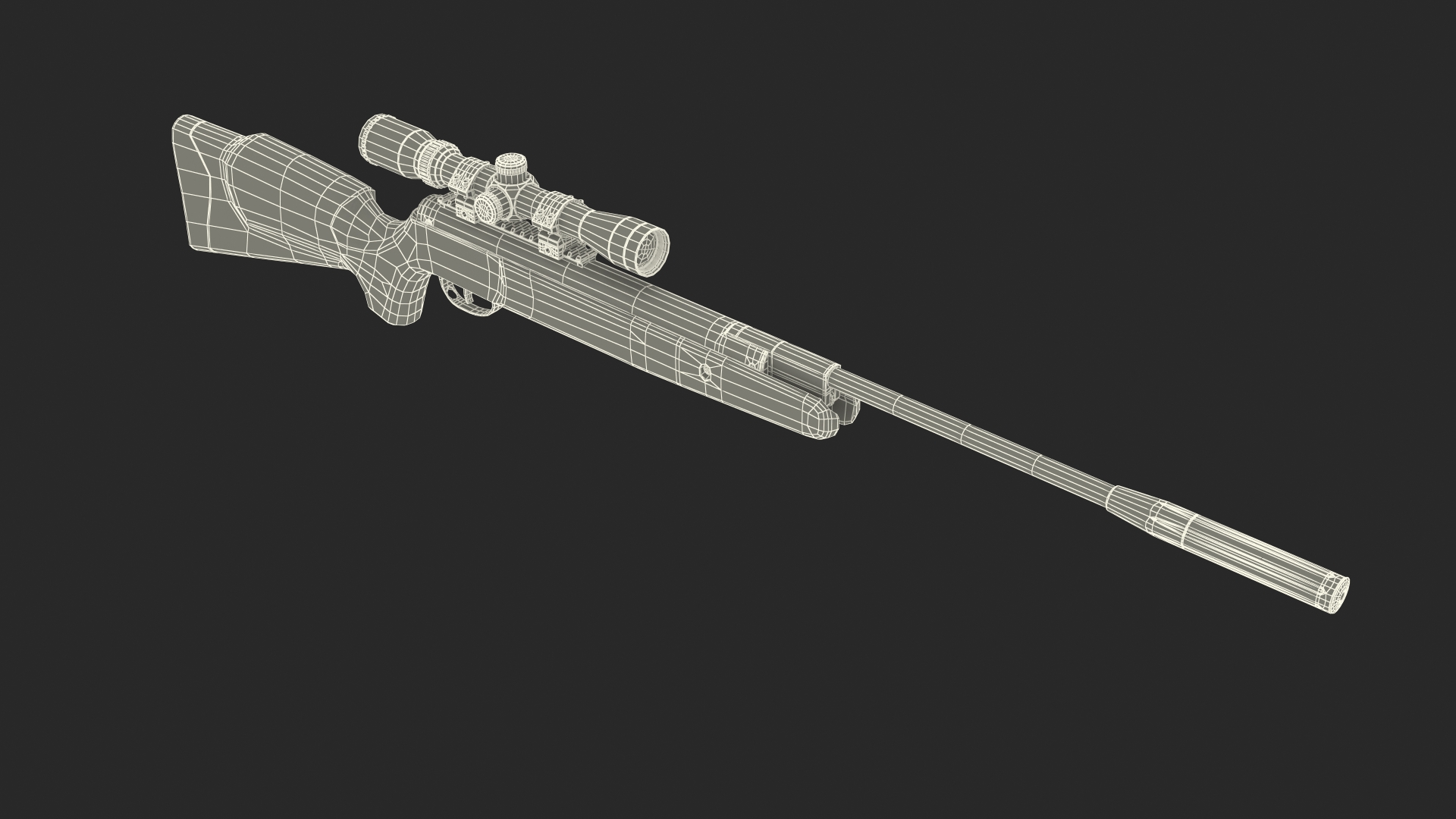 3D model Crosman Nitro Venom Break Barrel Air Rifle with Scope Rigged