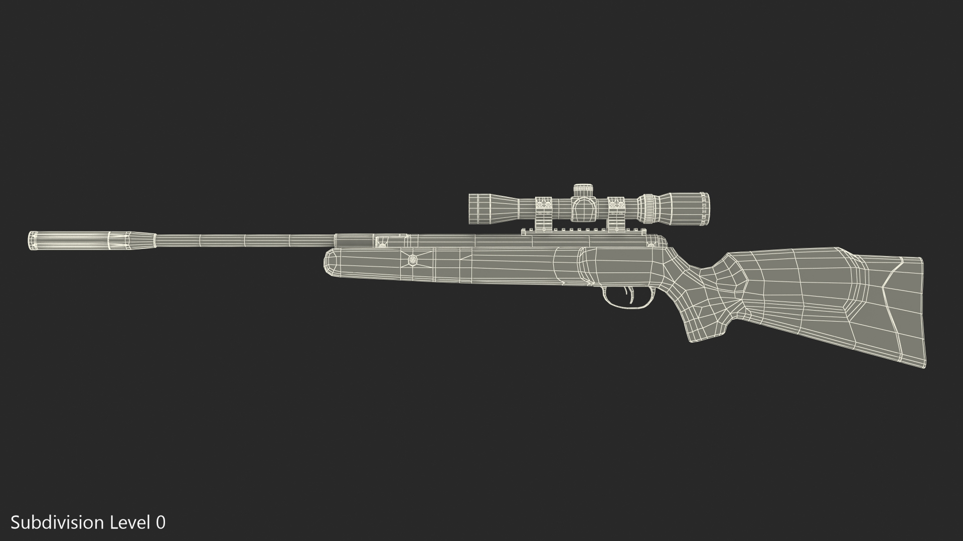 3D model Crosman Nitro Venom Break Barrel Air Rifle with Scope Rigged