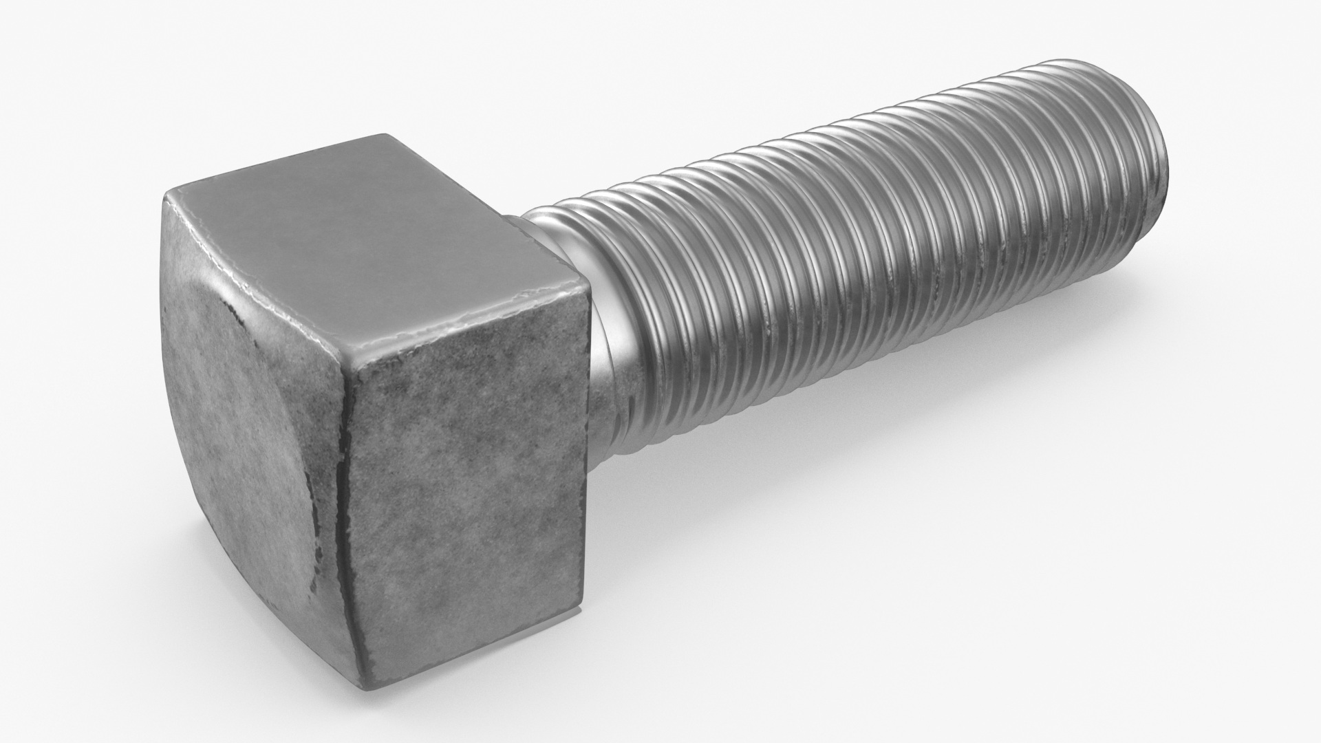 3D Chromed Steel Screw Kit model