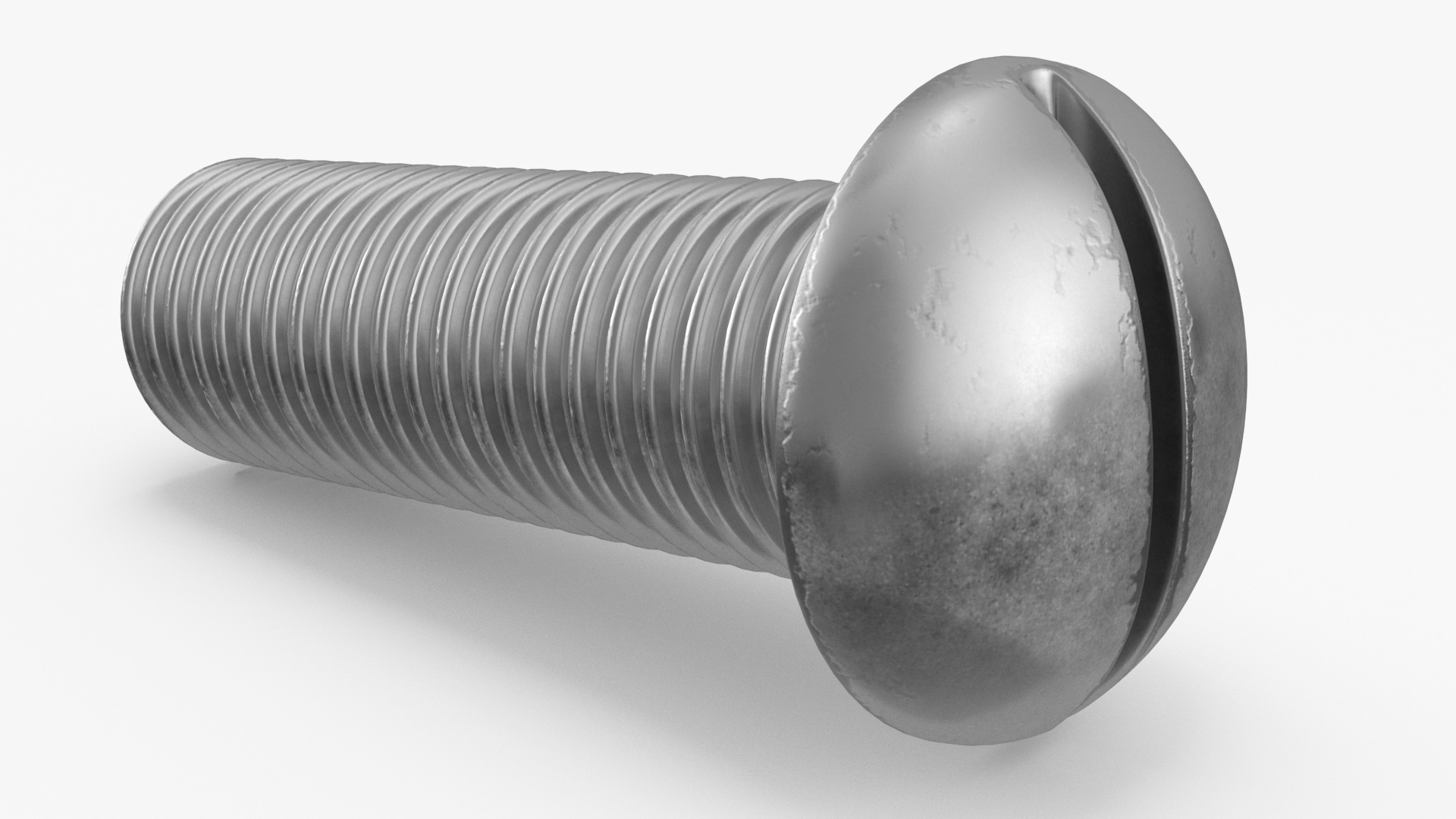 3D Chromed Steel Screw Kit model