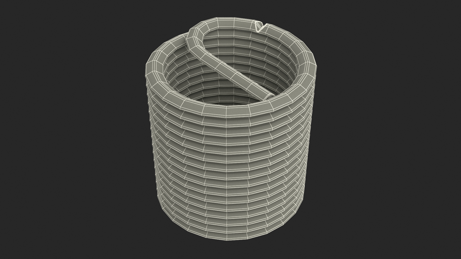 3D Chromed Steel Screw Kit model