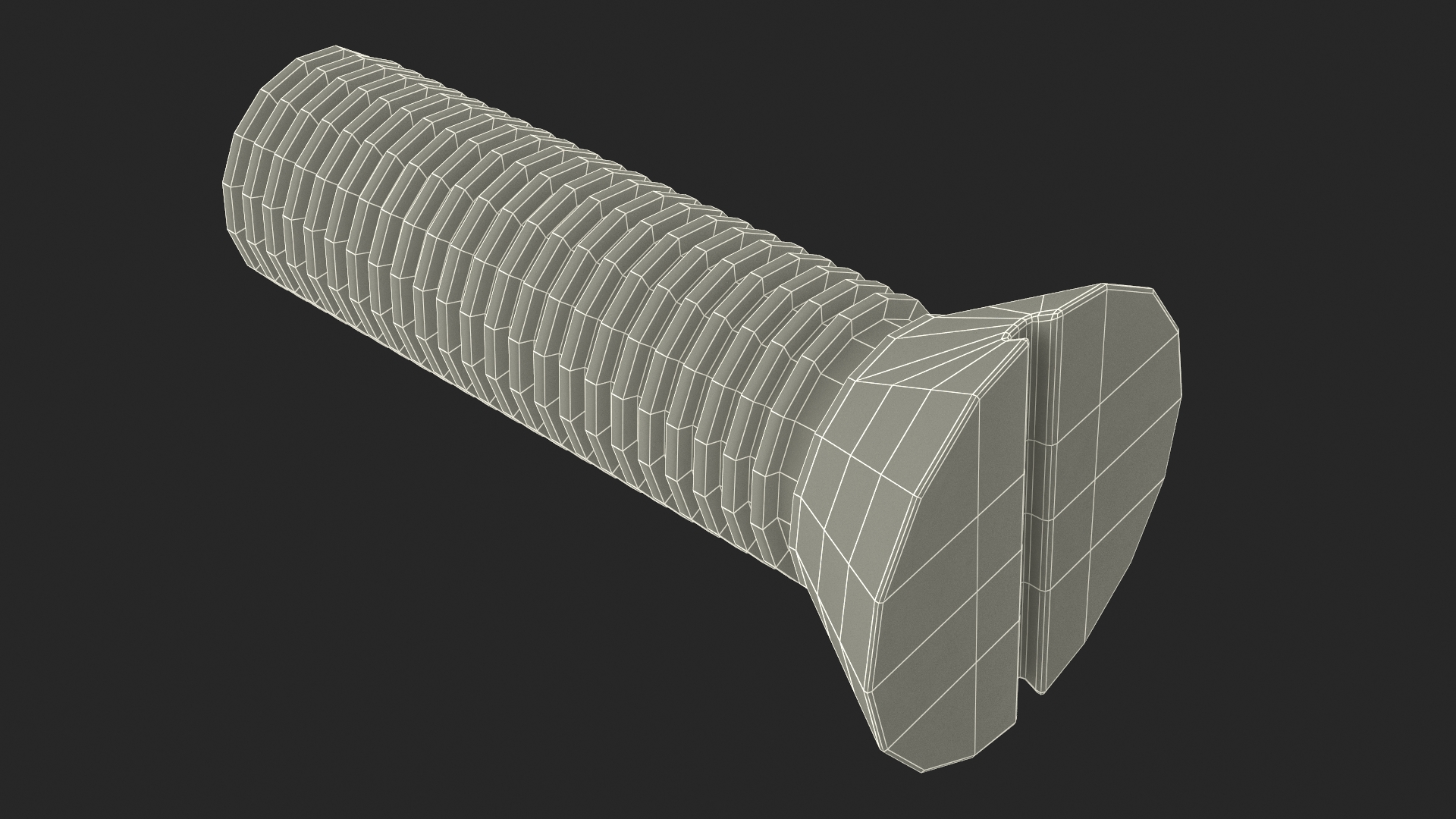 3D Chromed Steel Screw Kit model