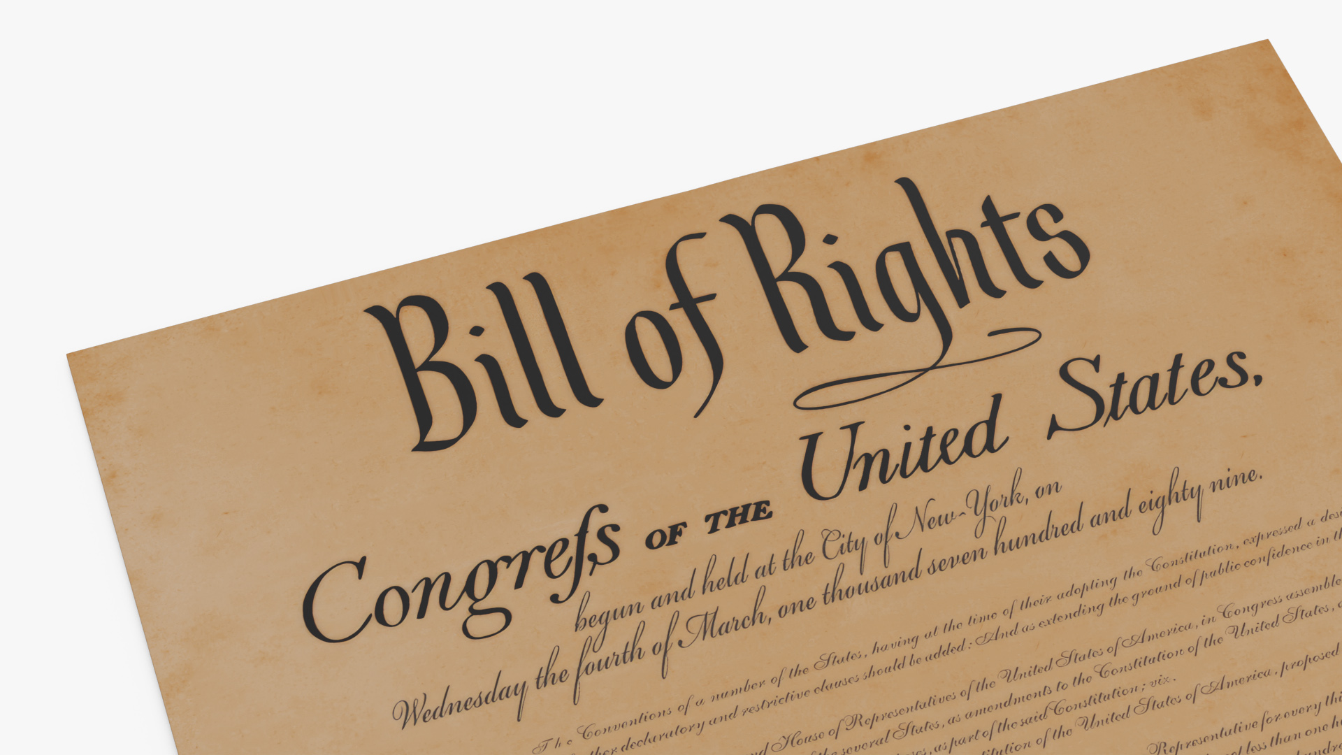 United States Bill of Rights Manuscript - view 4