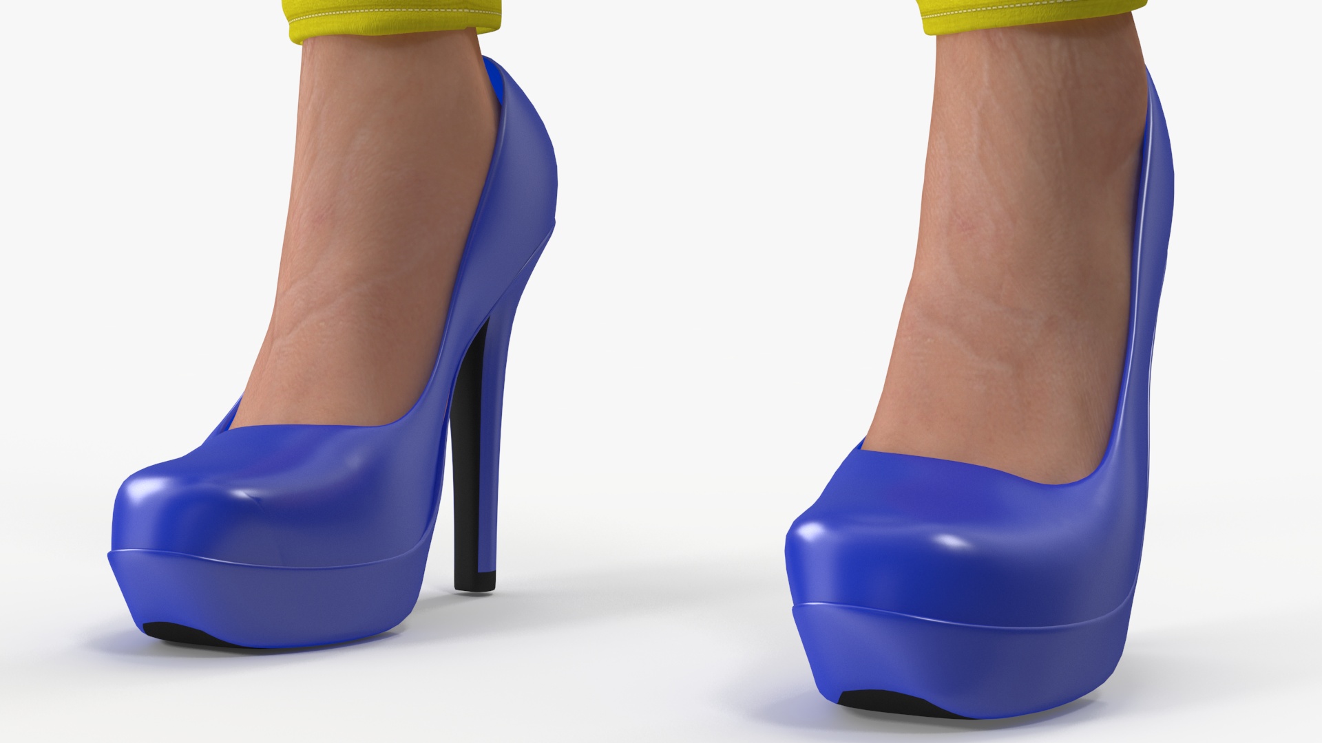 Fashionable European Woman with Handbag 3D model