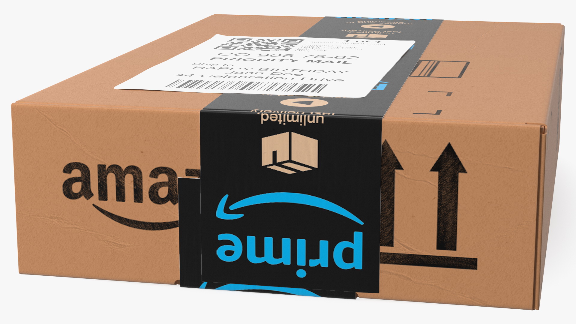 3D Amazon Parcels Box 26x18x7