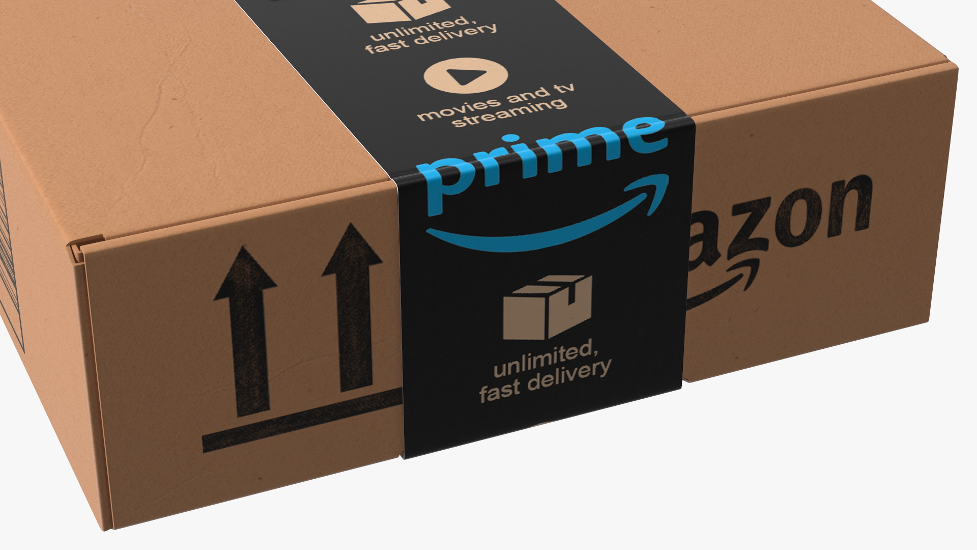 3D Amazon Parcels Box 26x18x7