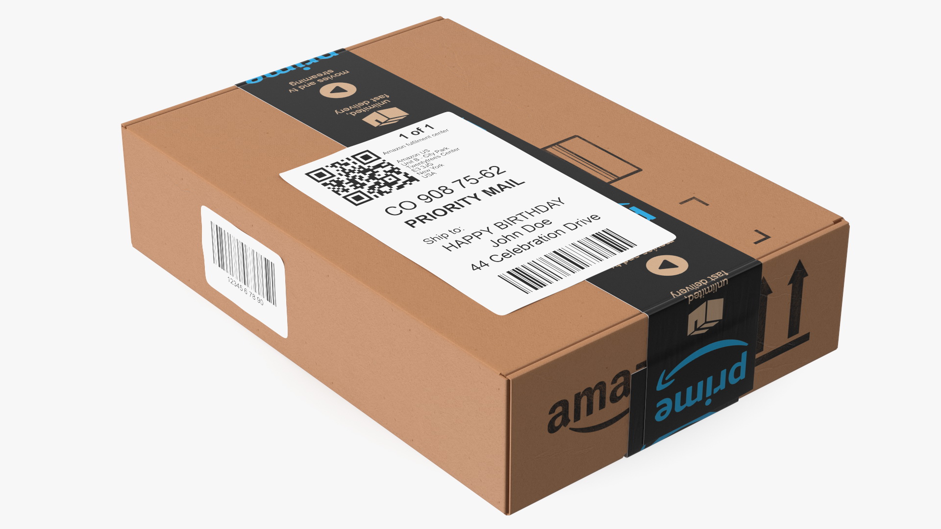 3D Amazon Parcels Box 26x18x7