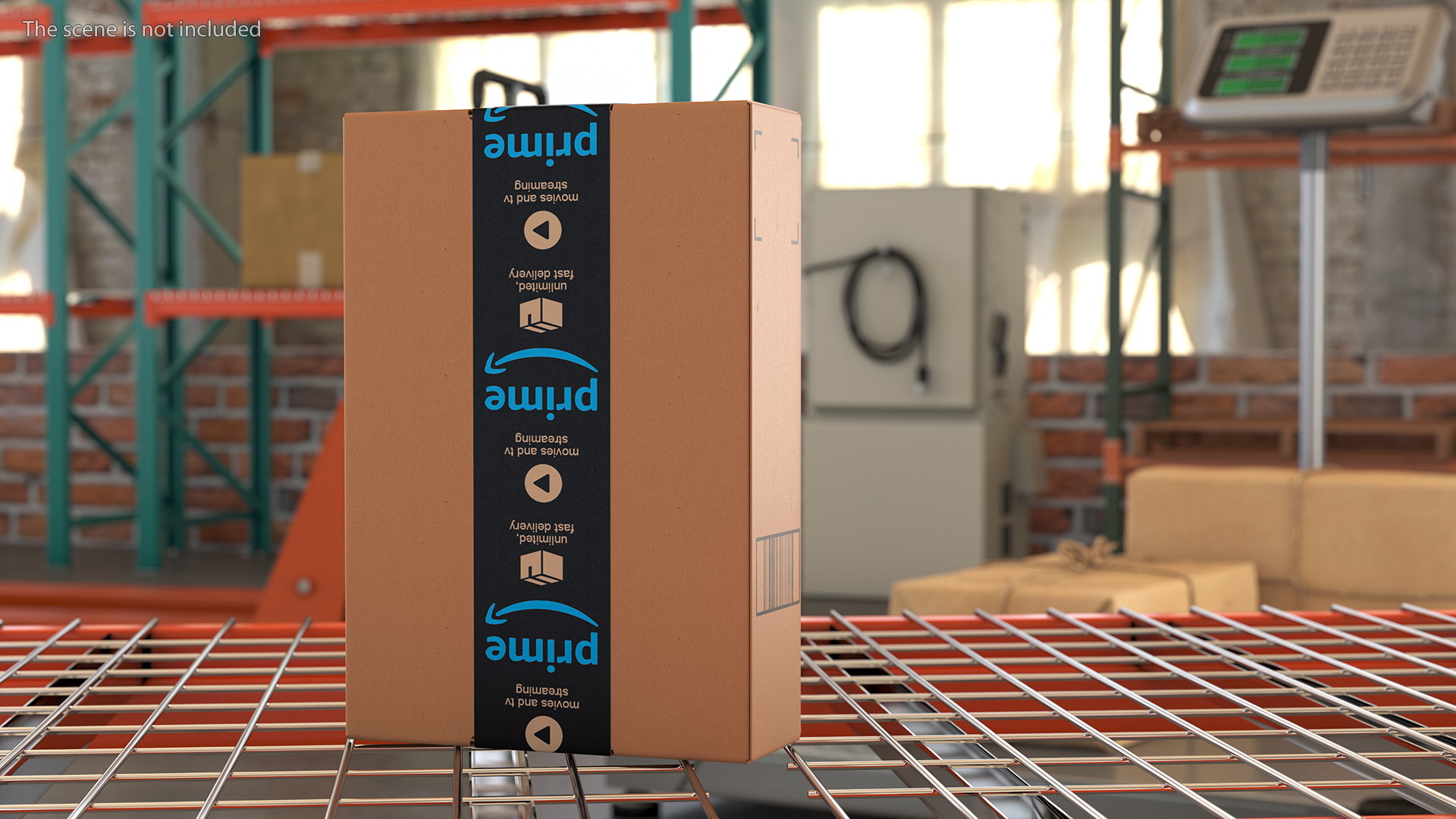 3D Amazon Parcels Box 26x18x7