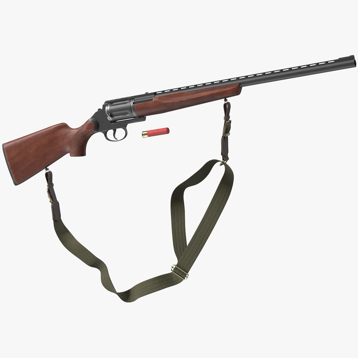 3D MTs-255 Revolving Hunting Rifle Wood Old Rigged for Maya