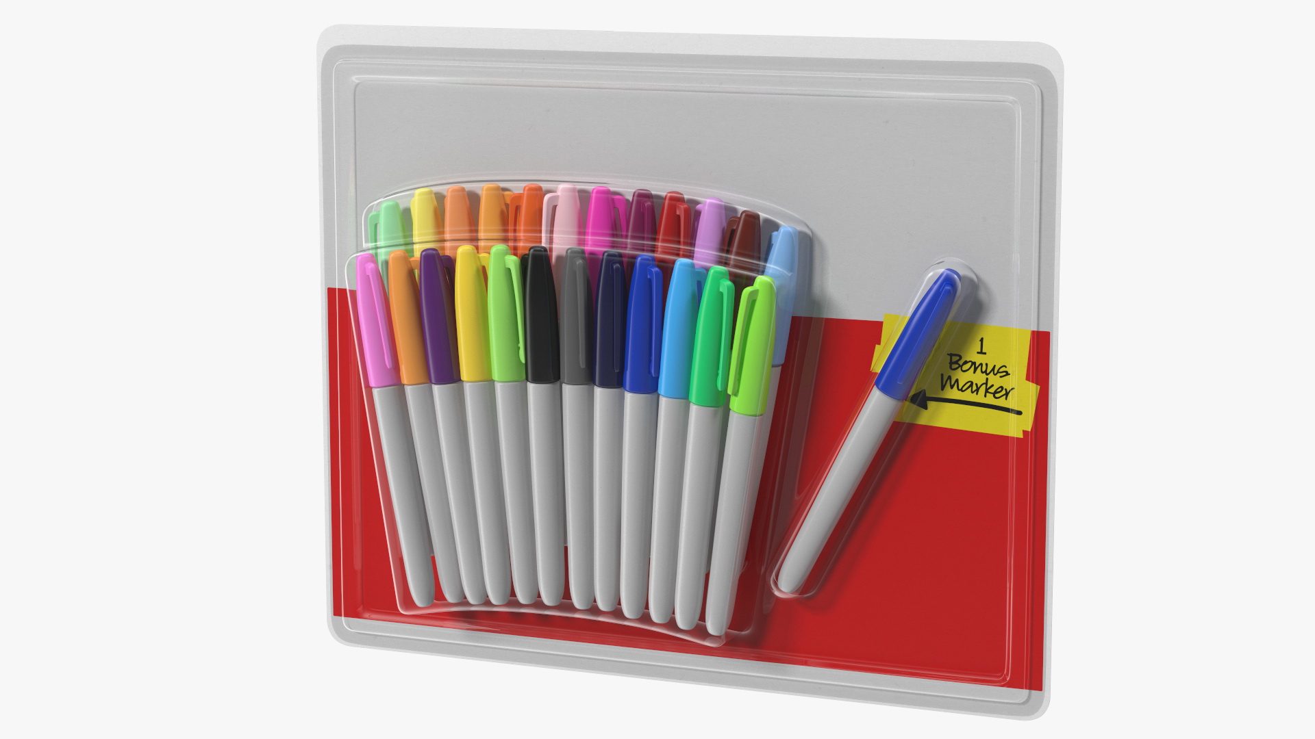 3D Permanent Markers 24 Assorted Colors