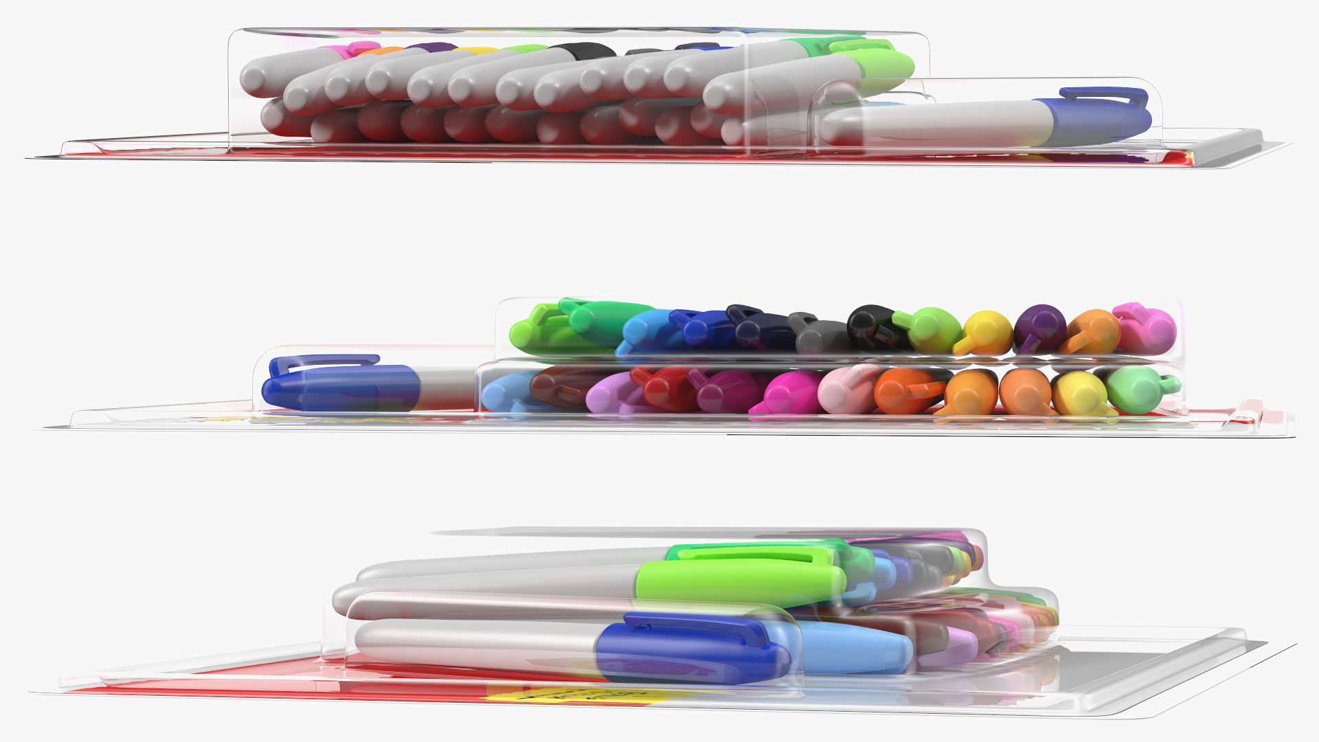 3D Permanent Markers 24 Assorted Colors