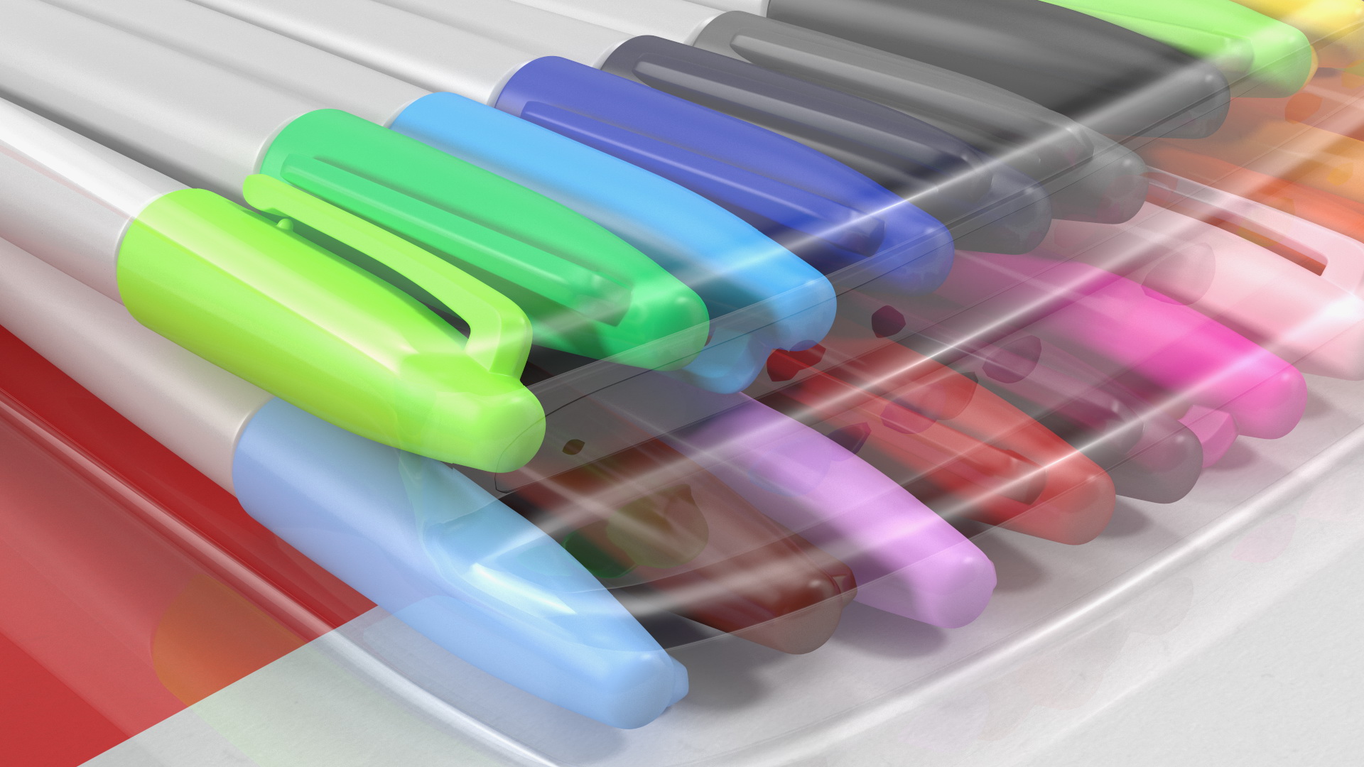 3D Permanent Markers 24 Assorted Colors