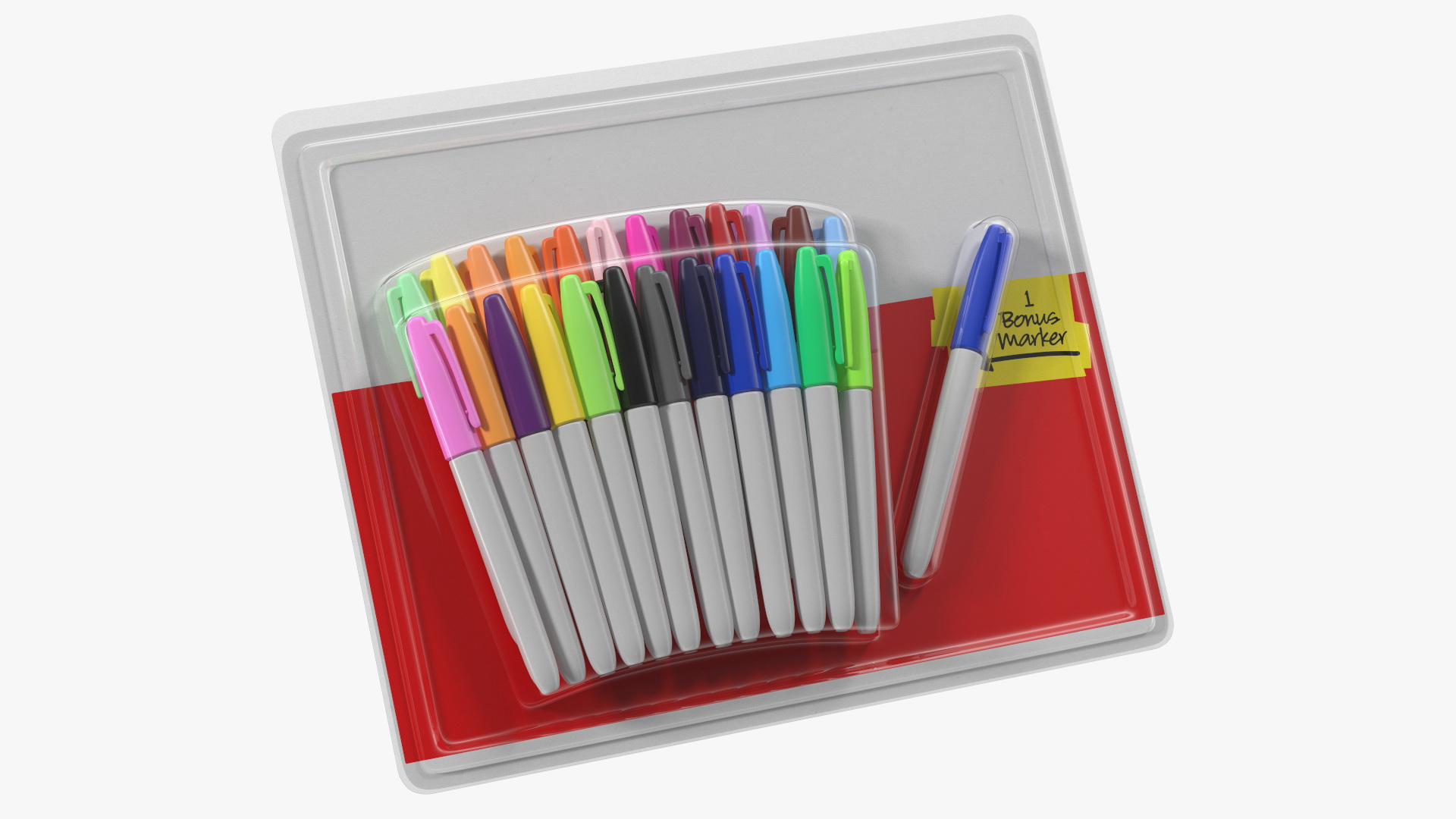 3D Permanent Markers 24 Assorted Colors