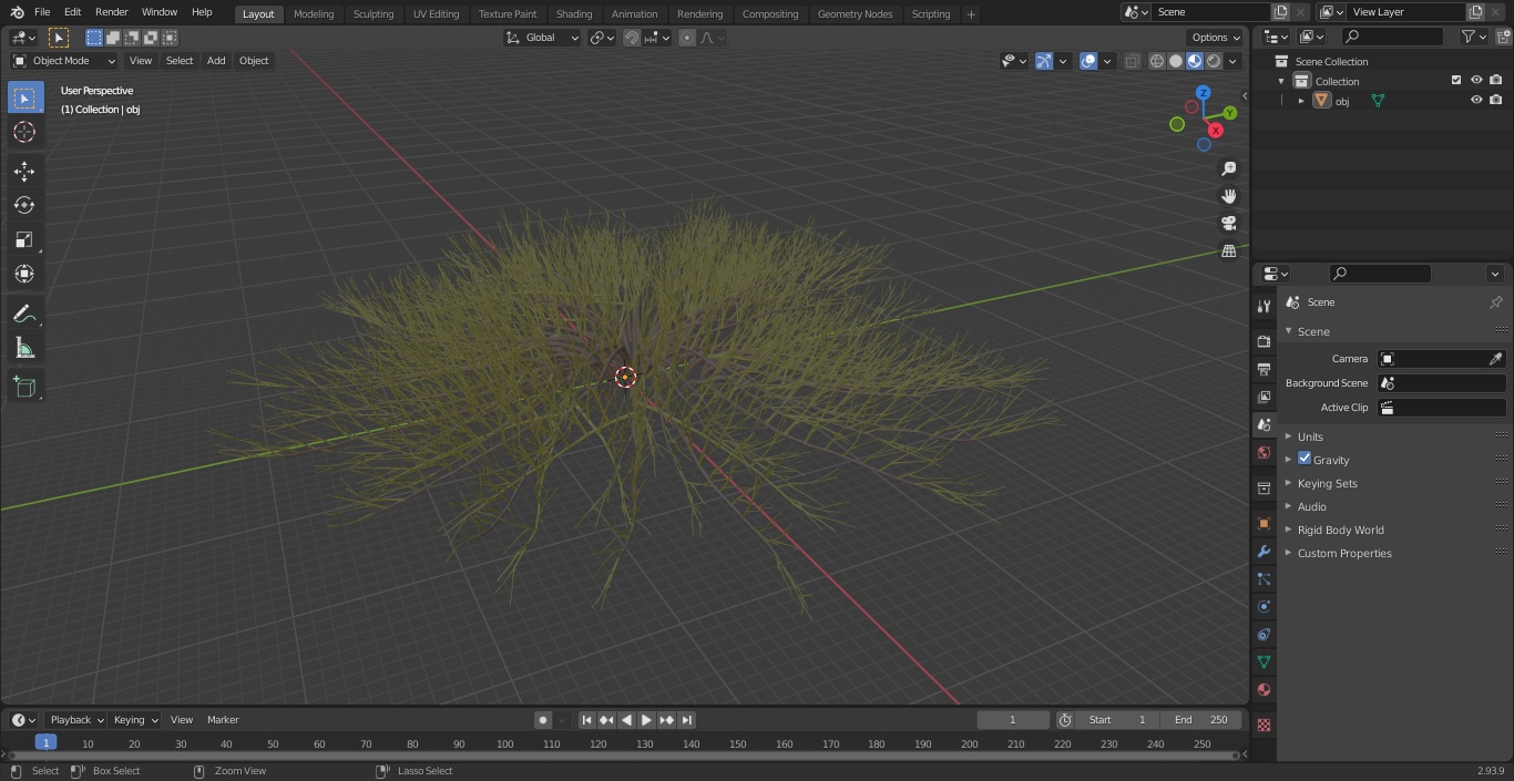 Horizontal Conifer Shrub 3D model