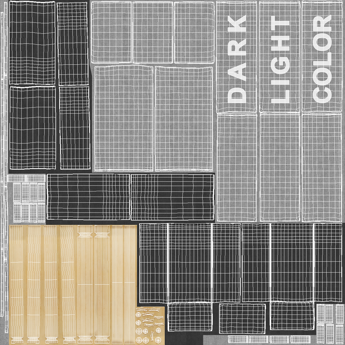 Foldable Laundry Basket Empty 3D model