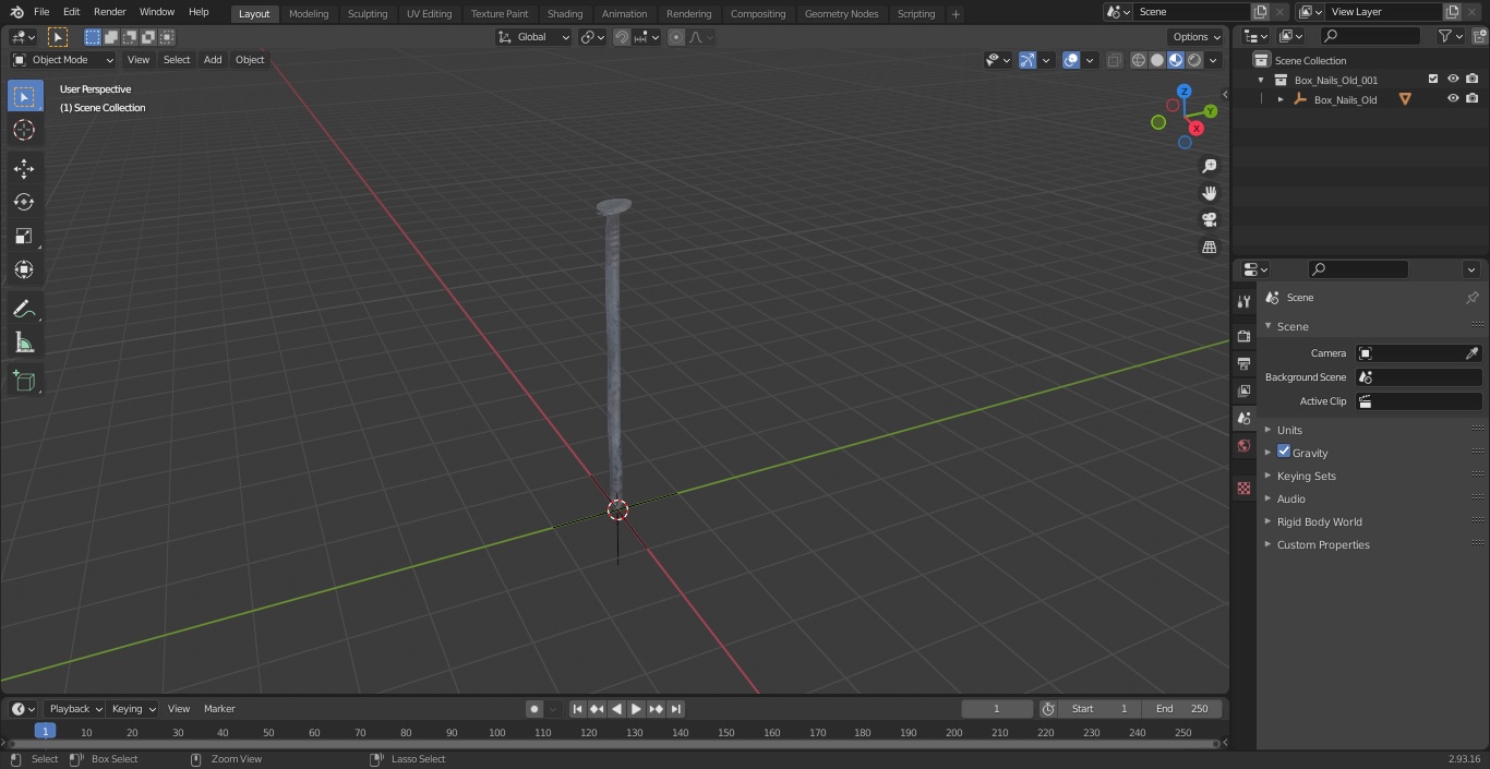 3D Box Nails Old model