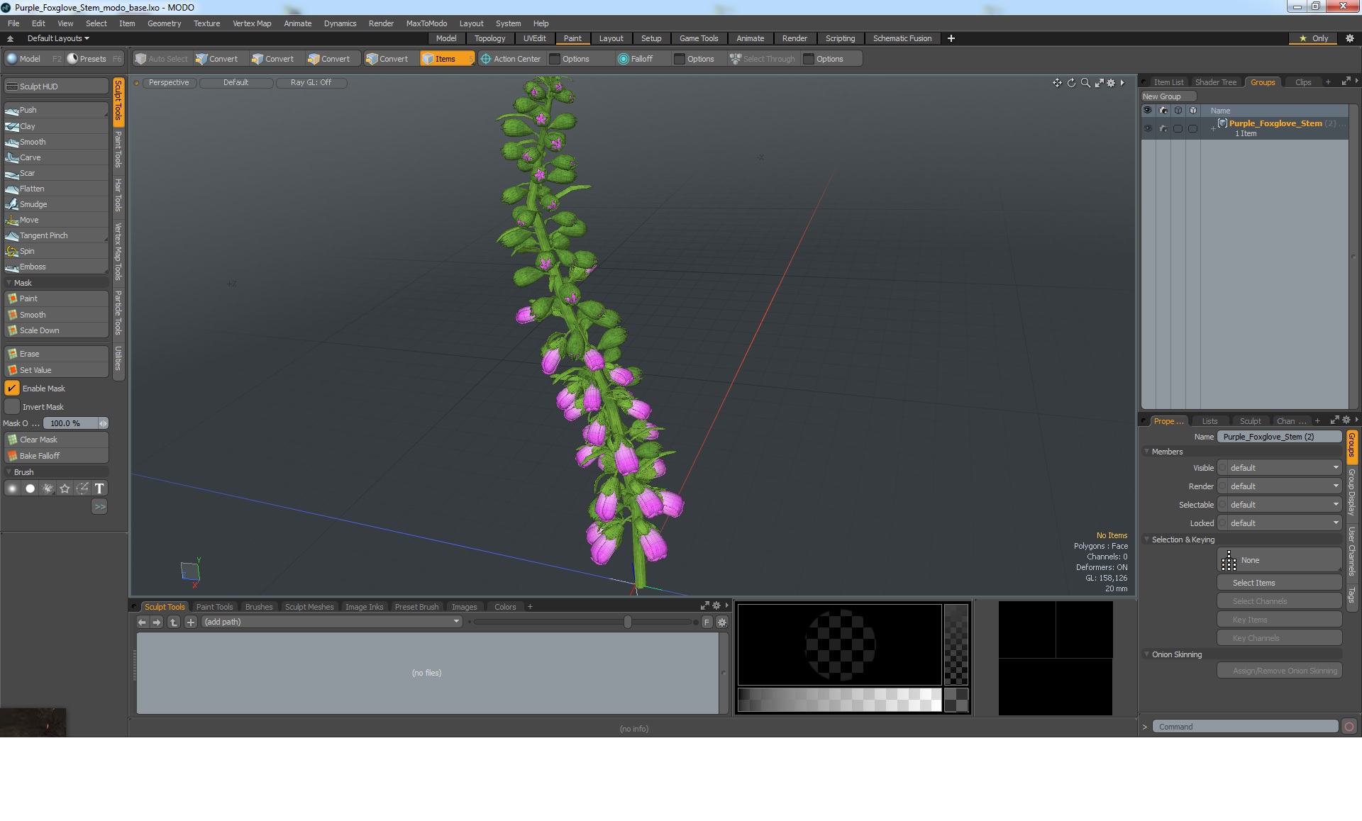 3D model Purple Foxglove Stem