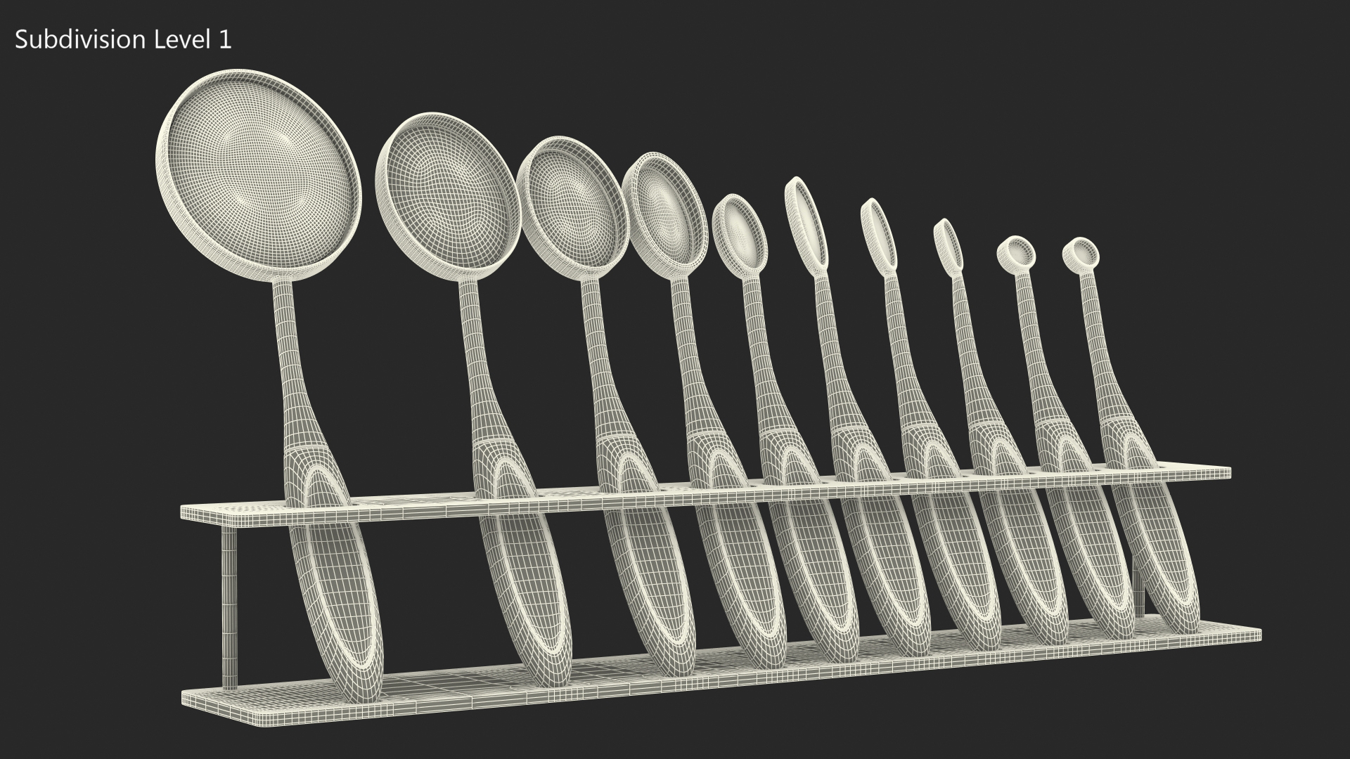 3D Oval Makeup Brush Set with Clear Holder Fur model