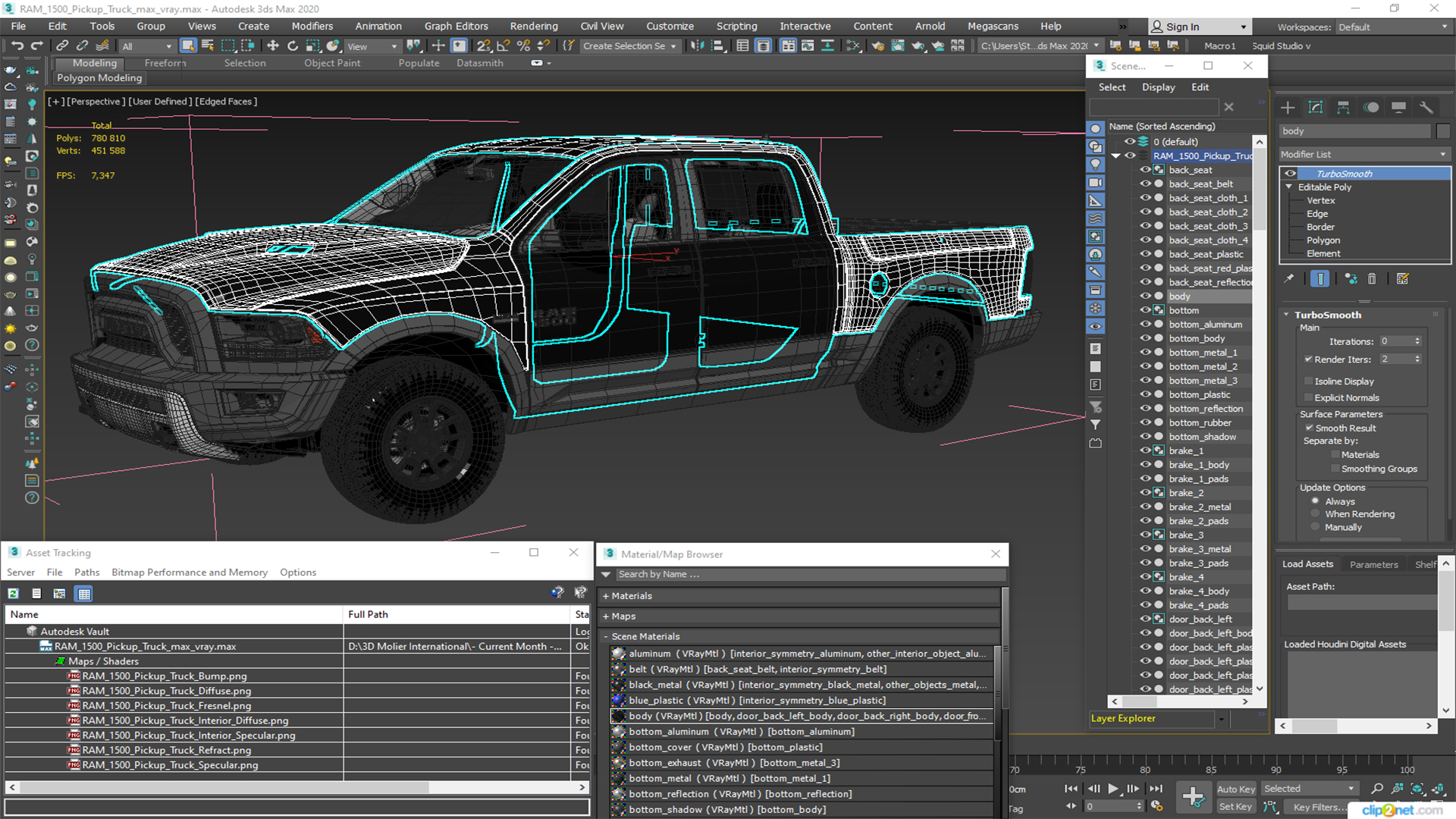 3D RAM 1500 Pickup Truck