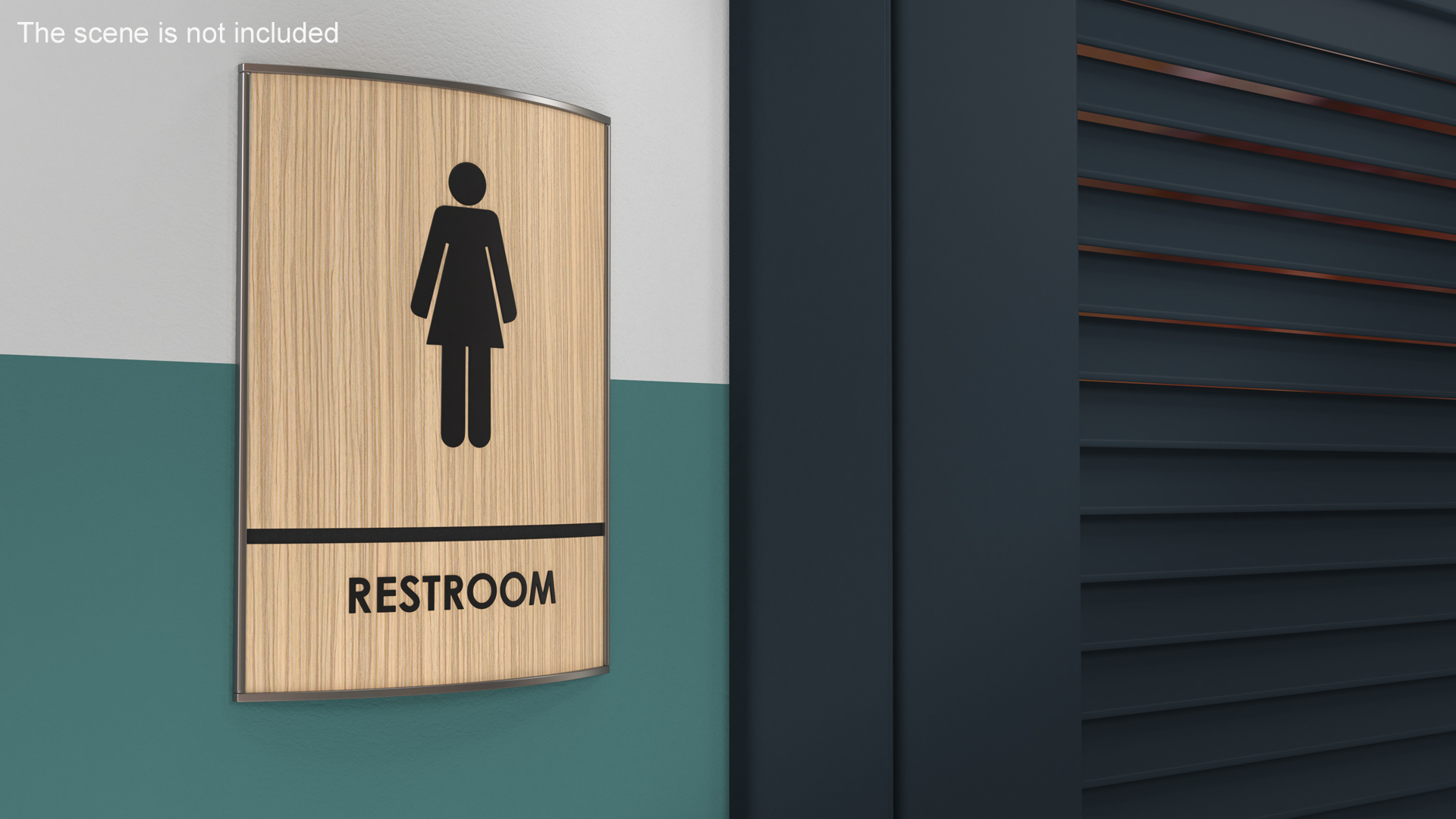 Women Restroom Sign 3D model