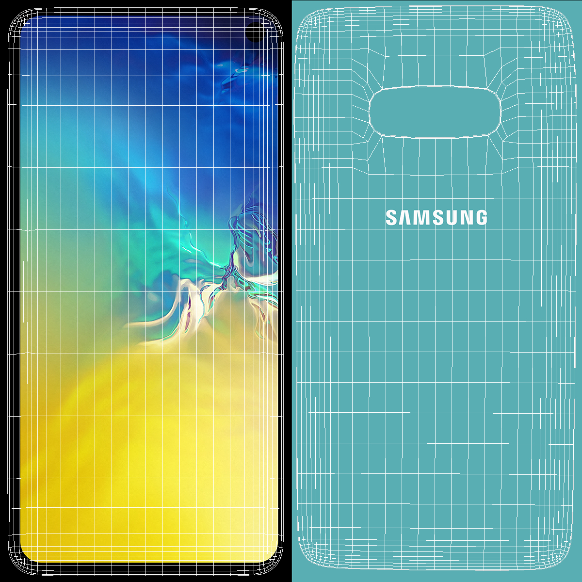 3D model Samsung Galaxy S10E Coral Blue