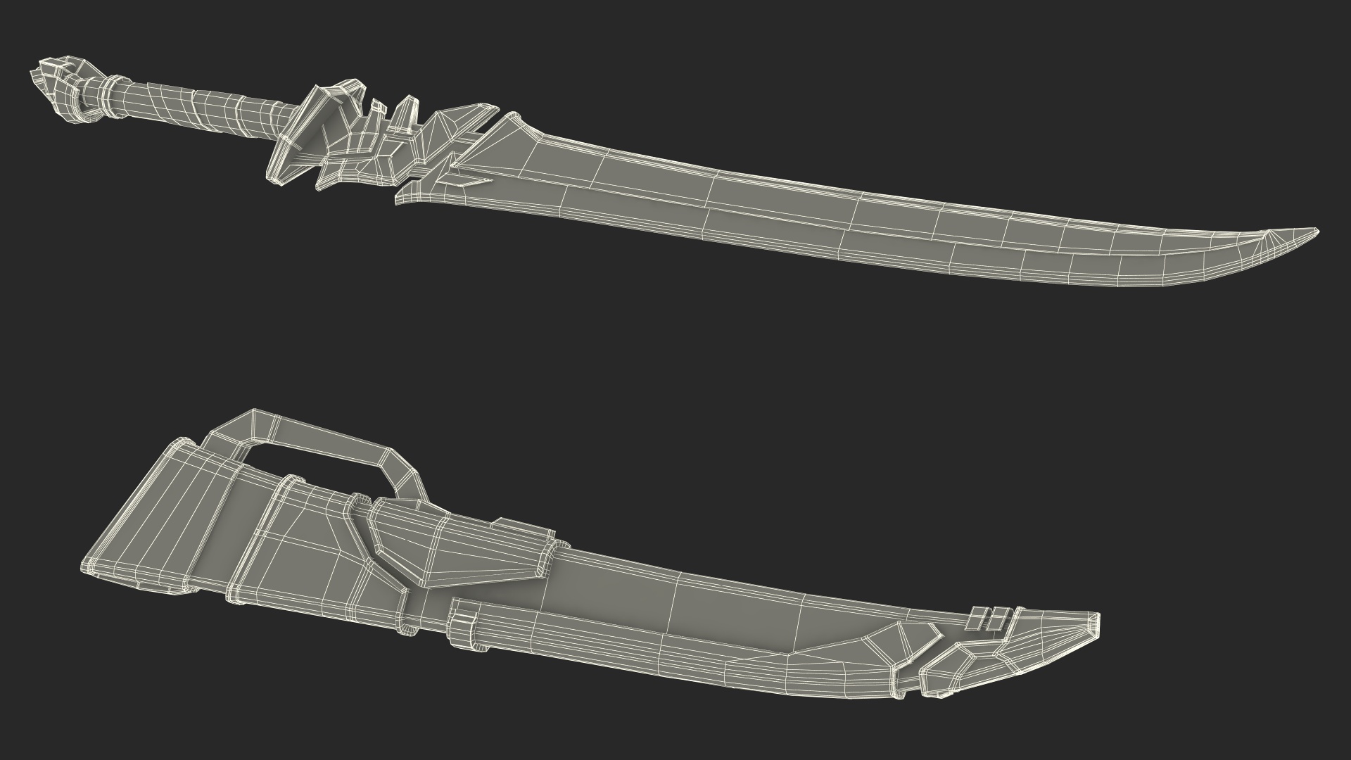 Futuristic Armored Soldier with Energy Blade 3D model