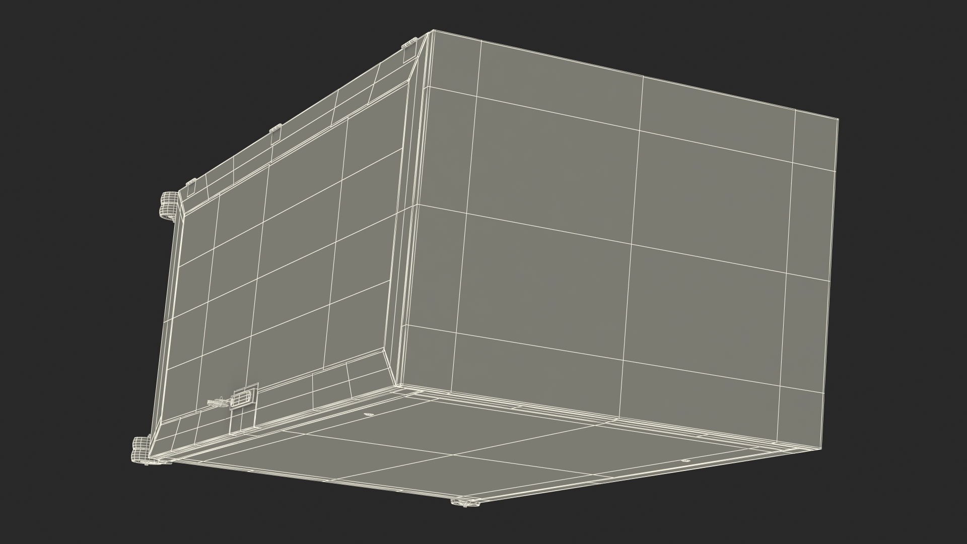 Black 33U Floor Standing Rack Cabinet 3D