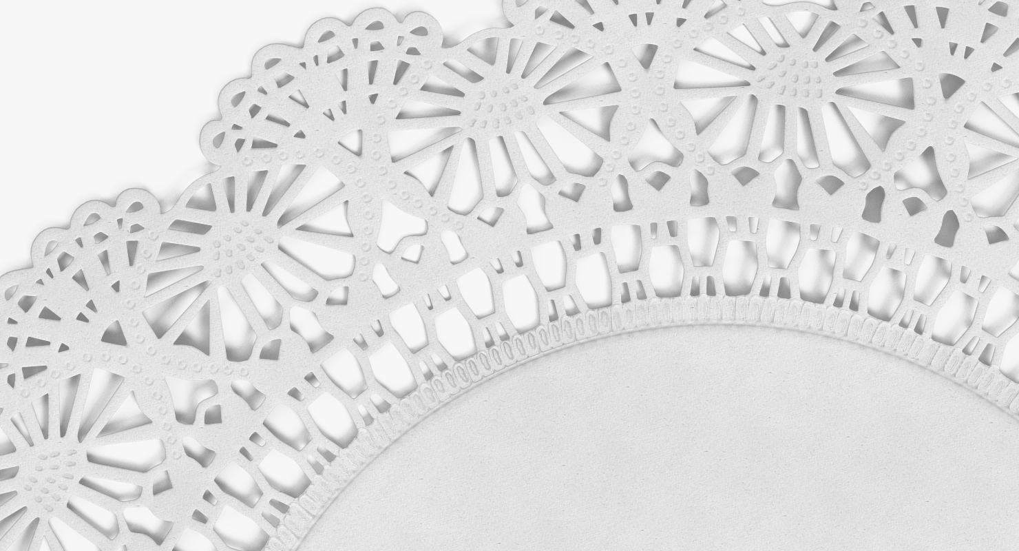 Lace Round Paper Doily 3D