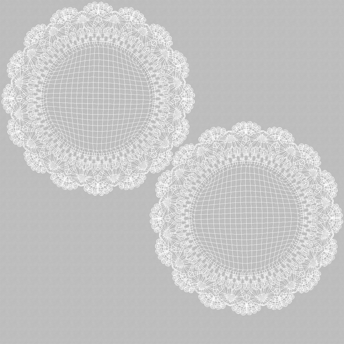 Lace Round Paper Doily 3D